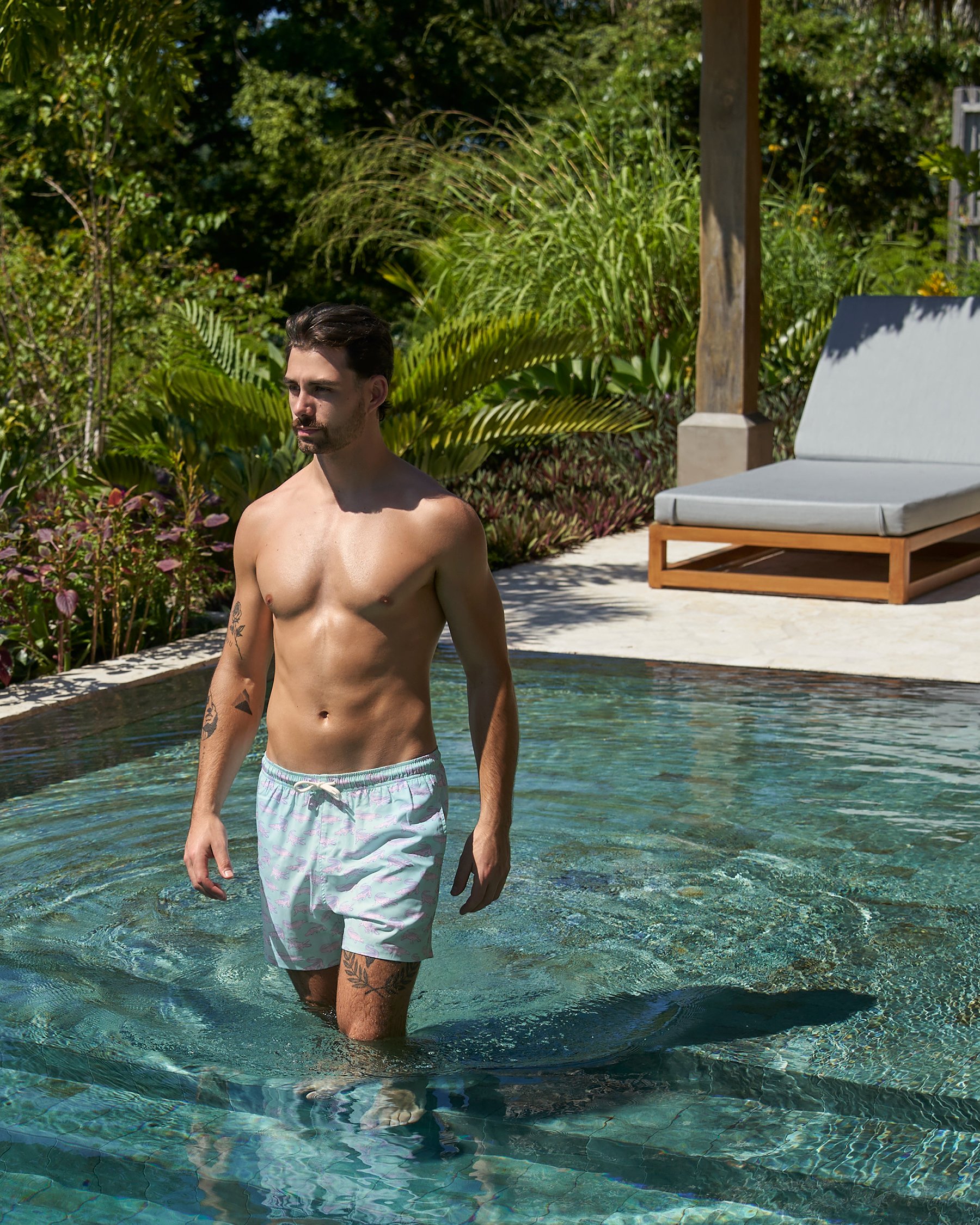 BERMIES Maillot volley Green Crocodile Crocodile GREEN CROCO - View3