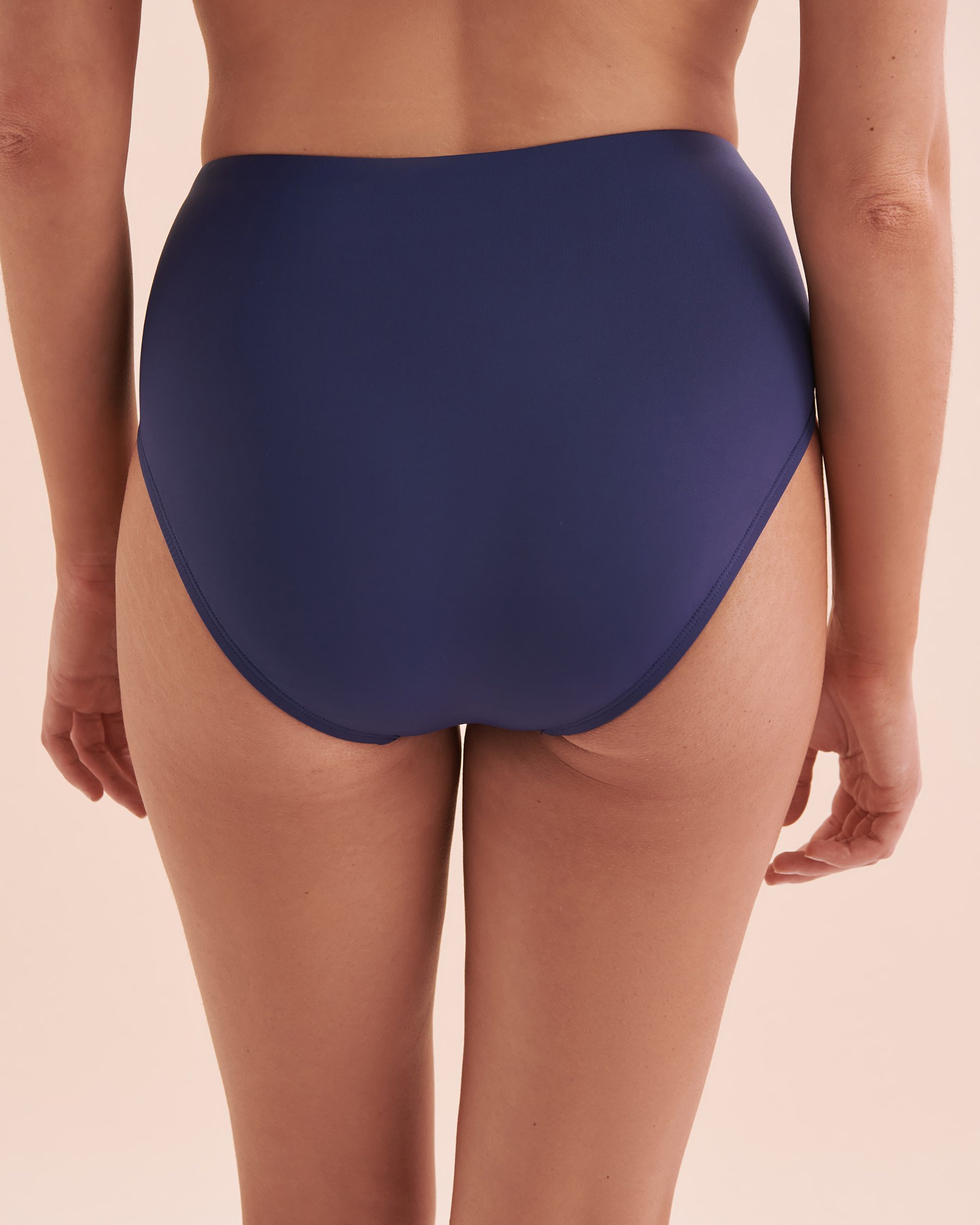 JANTZEN Bas de bikini taille haute Solid Bleu foncé JZ23171H - Voir2
