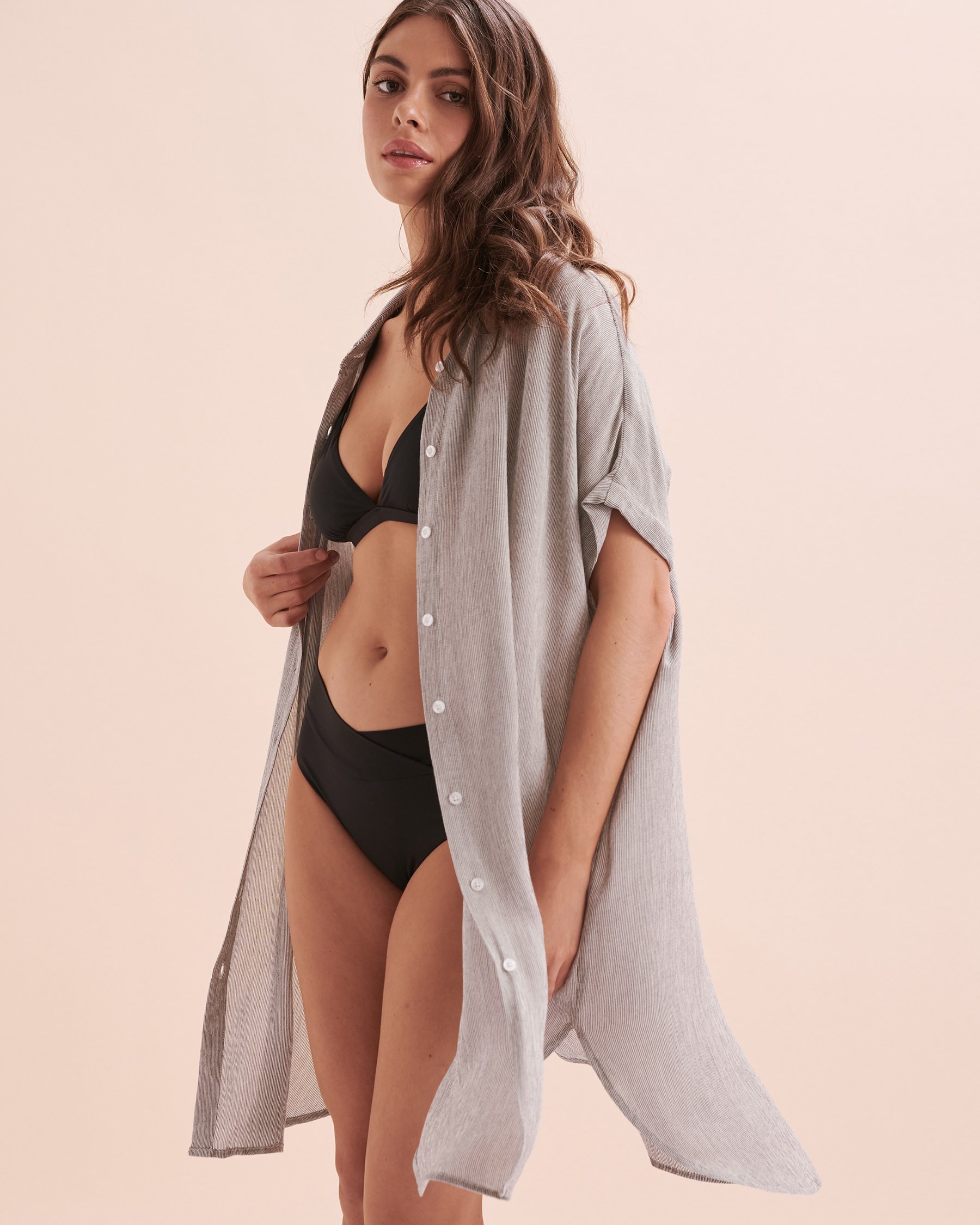 SKYE Chemisier de plage long Melina Charbon SK759621 - View1