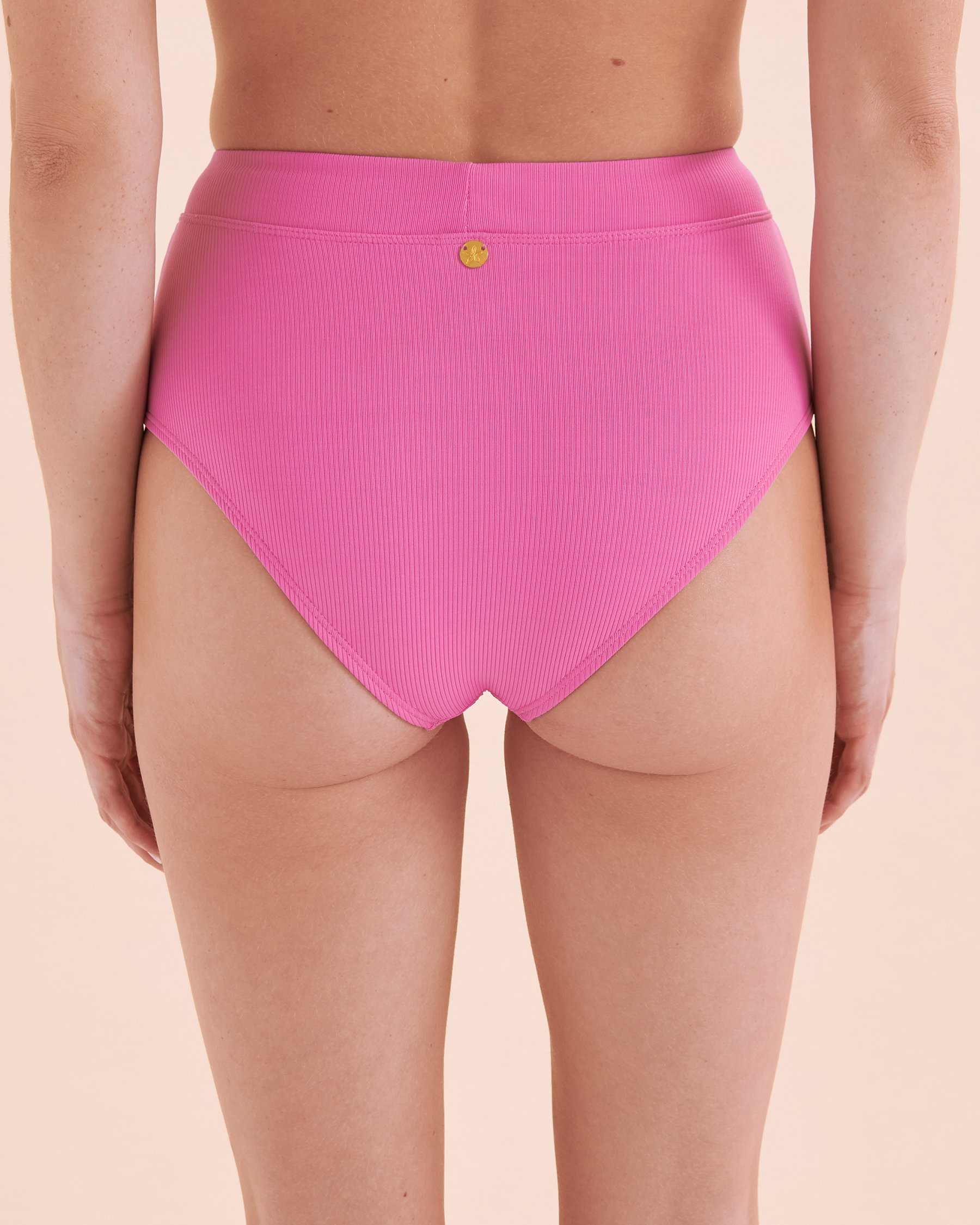 QUINTSOUL Bas de bikini taille haute Malibu Pink Lady Rose bonbon Q24835554 - Voir2
