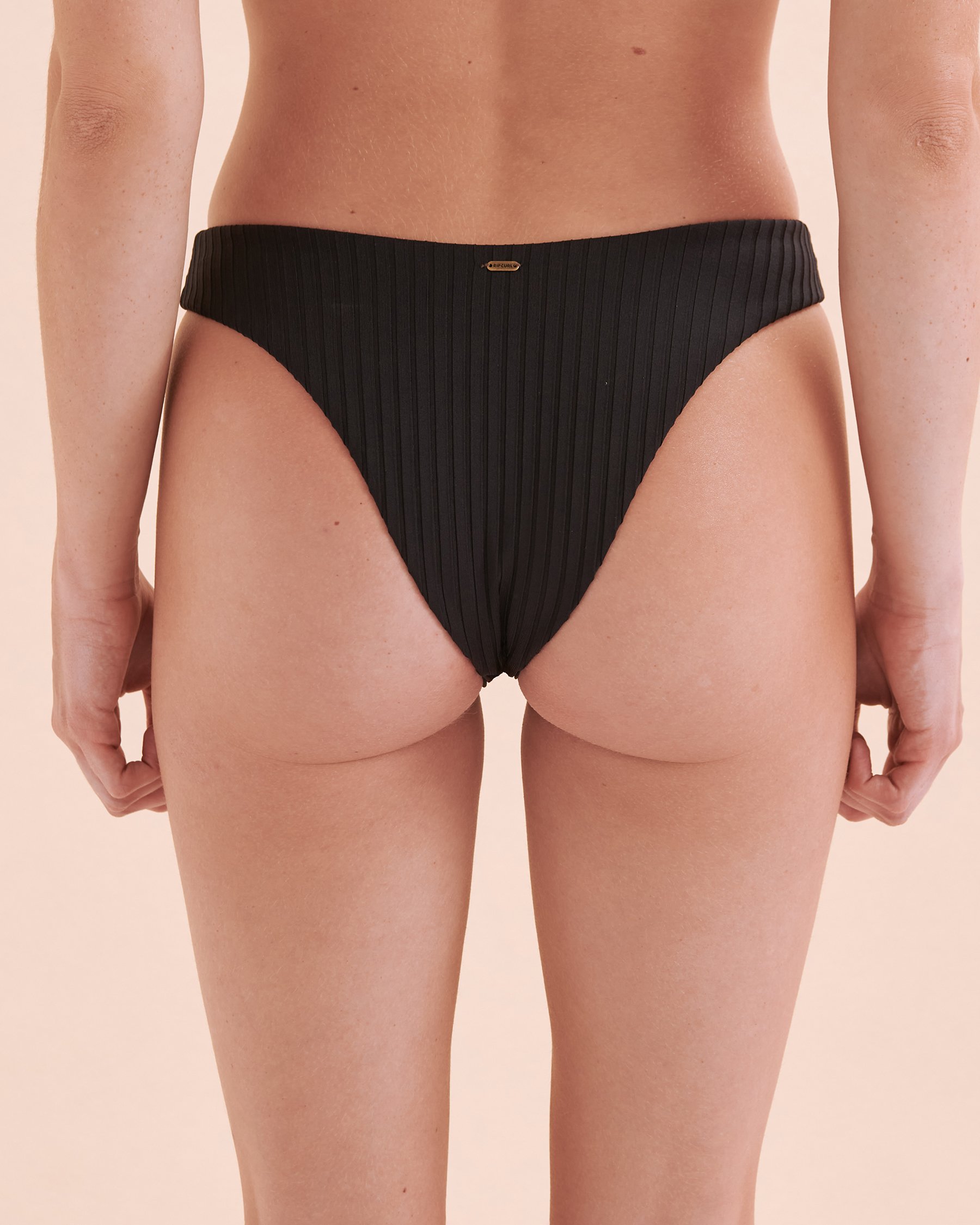 RIP CURL Premium Surf High Leg Brazilian Bikini Bottom Black 0DKWSW - View2