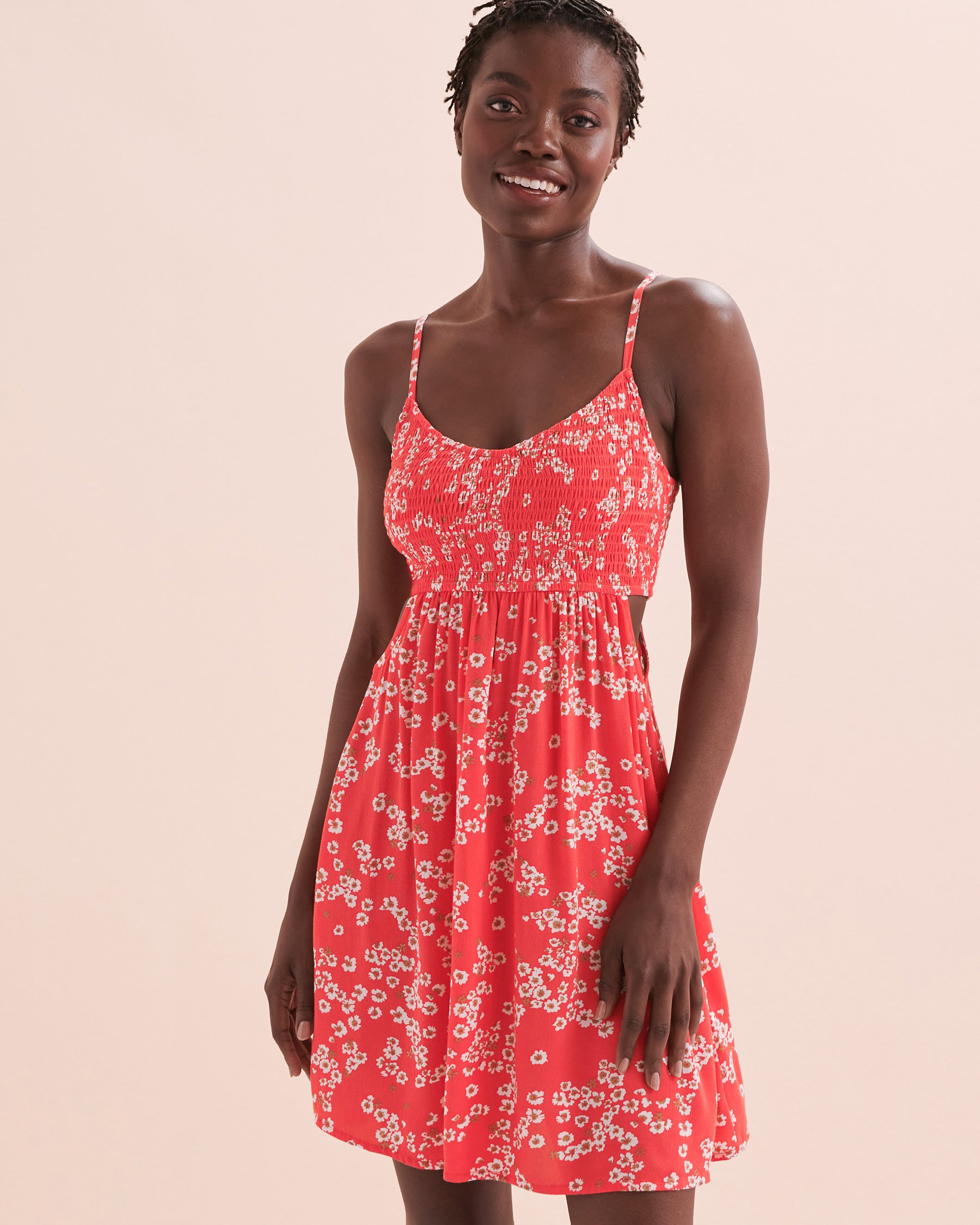 ROXY Hot Tropics Flowy Mini Dress Hibiscus Margarita ERJWD03791 - View4