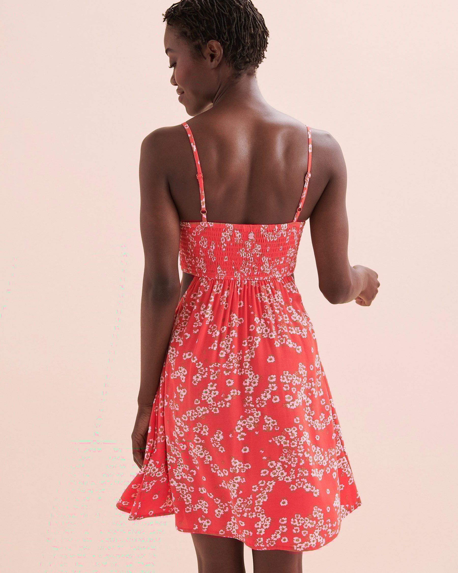 ROXY Hot Tropics Flowy Mini Dress Hibiscus Margarita ERJWD03791 - View3
