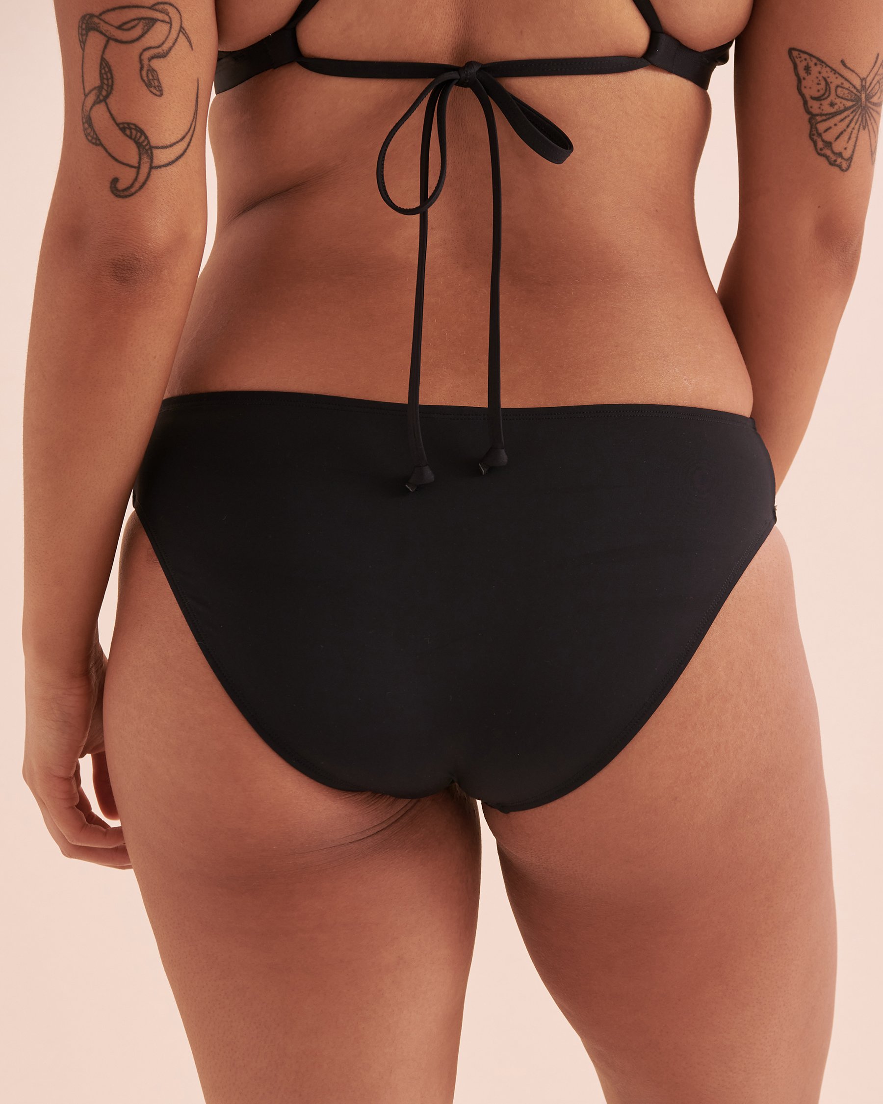 SKYE Solid Melanie Bikini Bottom Black SK436335 - View2
