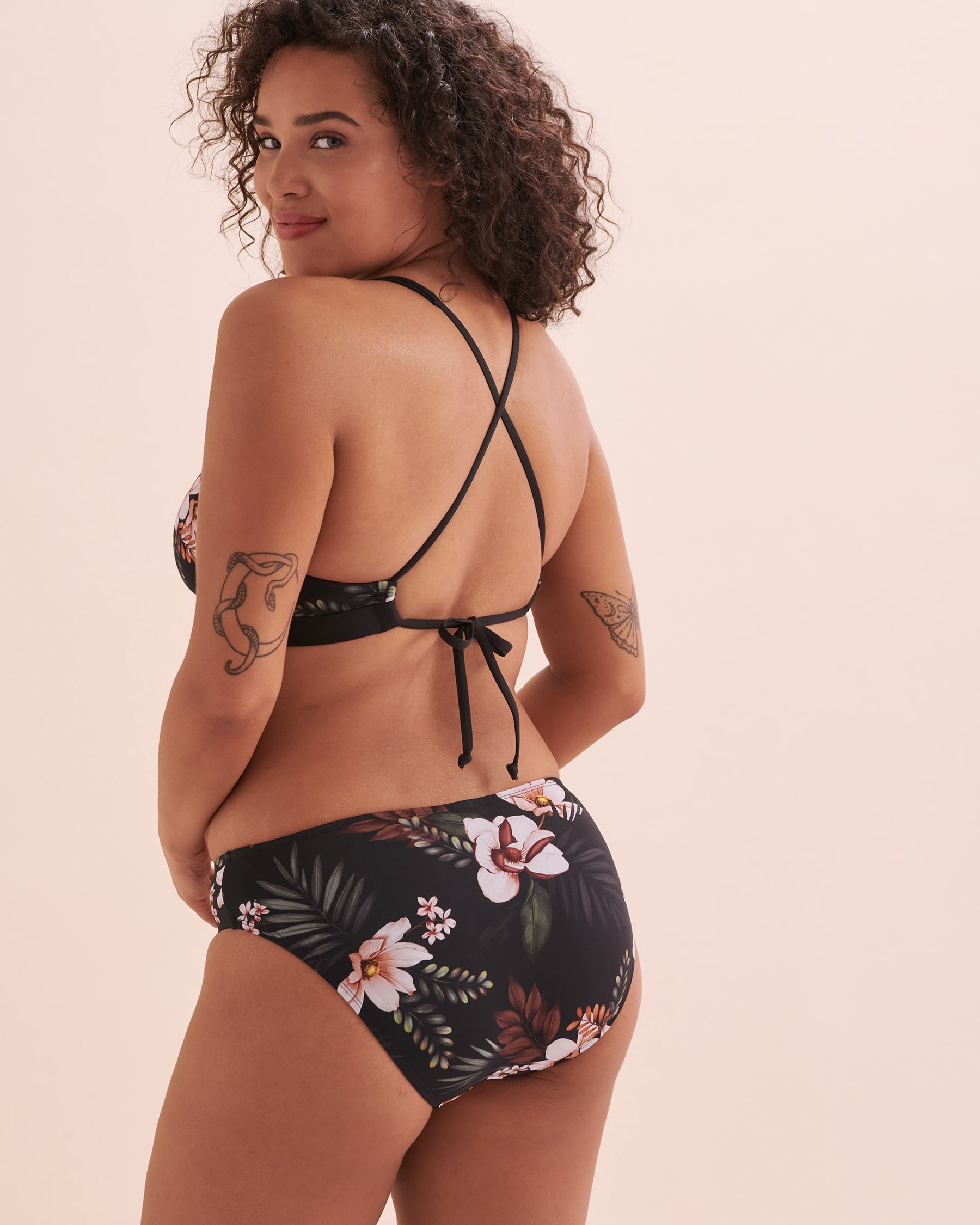 SKYE Haut de bikini bralette bonnet D Sarah Summer Joy Floral noir SK769128D - View5