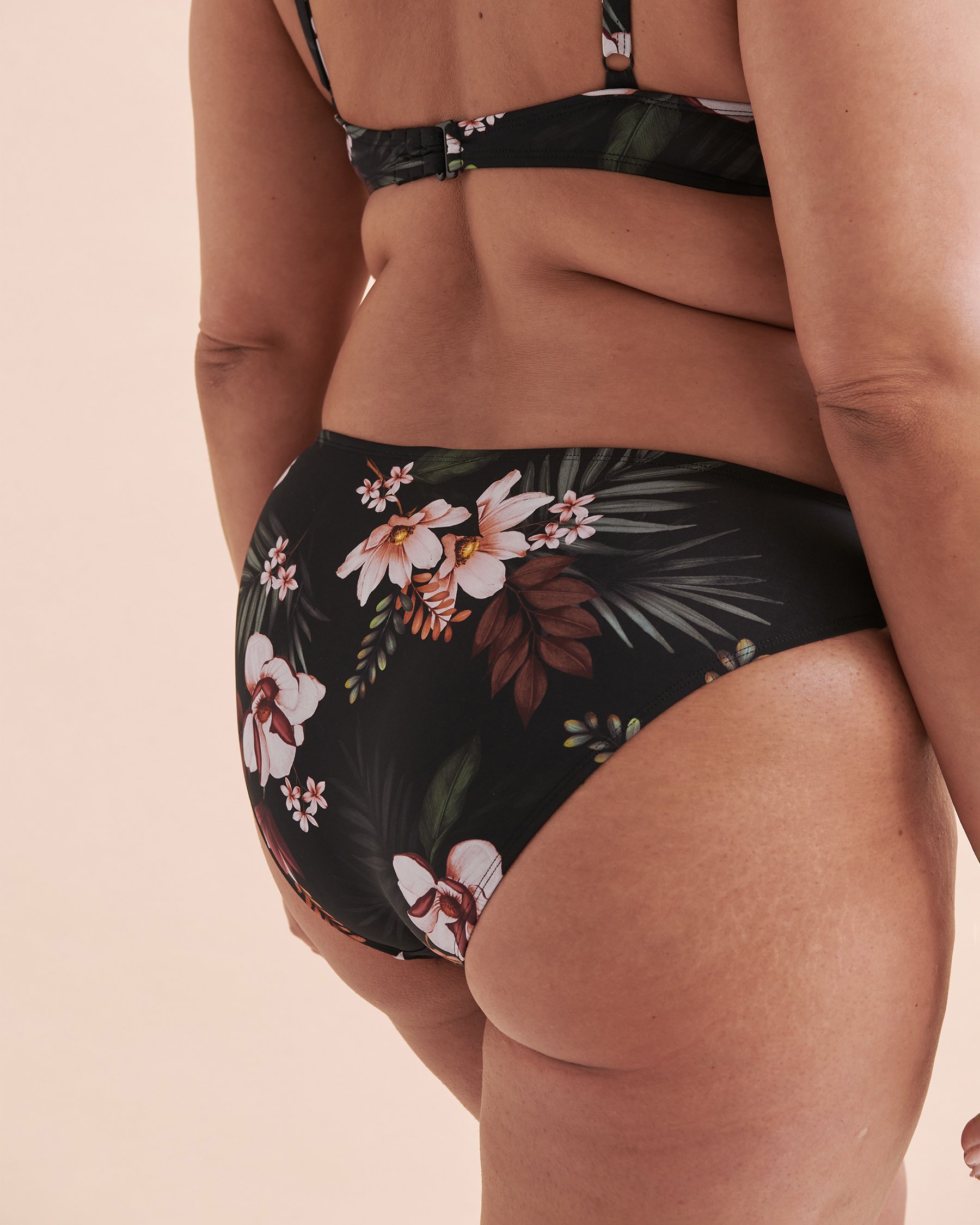 SKYE Summer Joy Mid Waist Bikini Bottom Black Floral SK769138 - View7