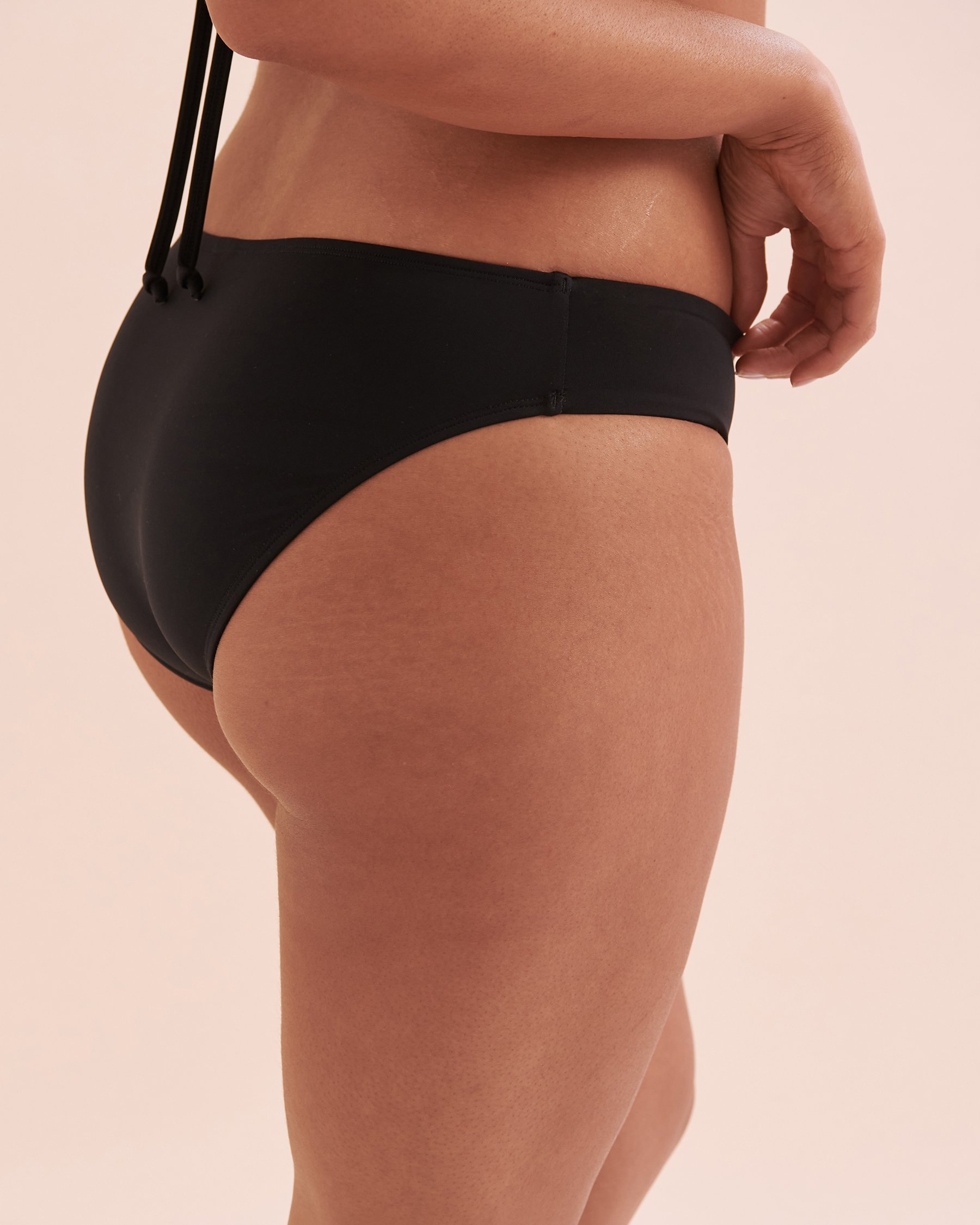 SKYE Solid Melanie Bikini Bottom Black SK436335 - View3