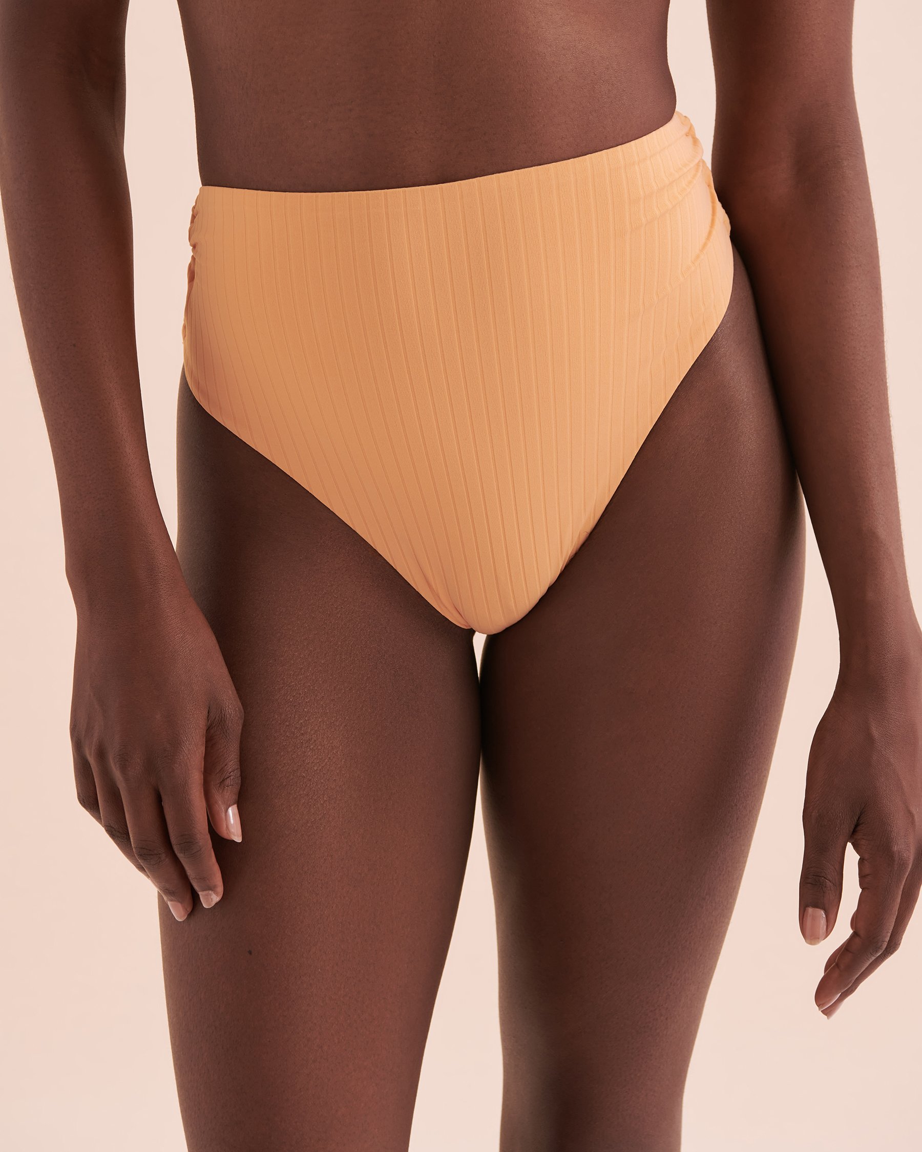 TROPIK Bas de bikini brésilien taille haute côtelé Sunset Citrouille 01300317 - View9