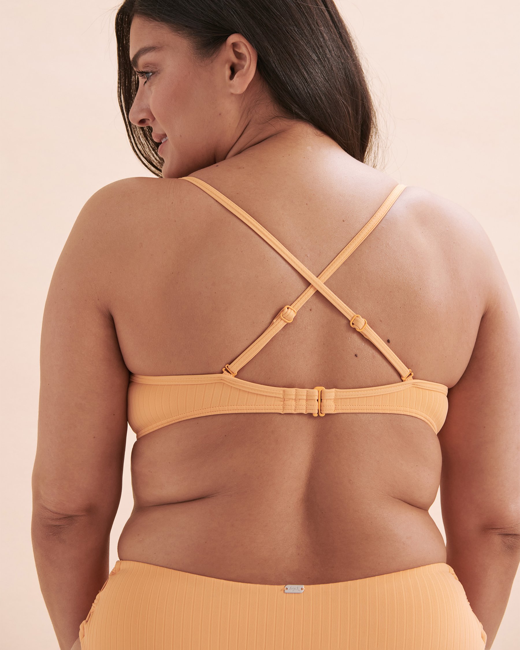 TROPIK Sunset Ribbed Push-up Bikini Top Pumpkin 01100287 - View7