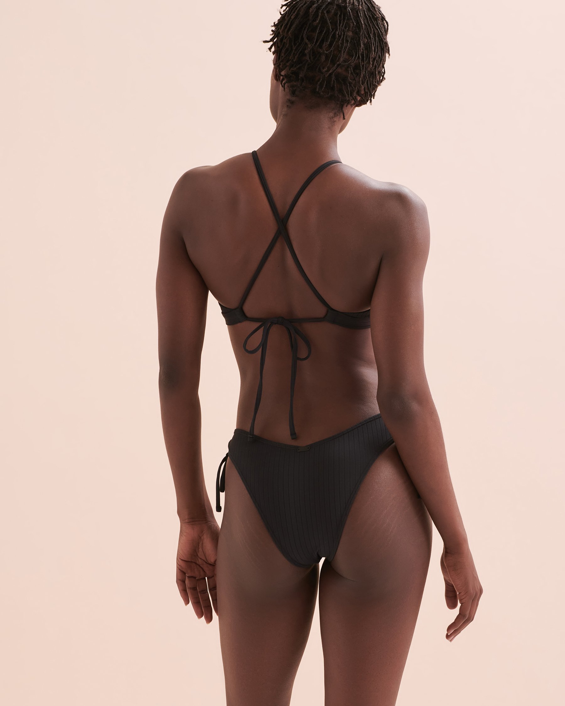 TROPIK Haut de bikini bralette côtelé Sunset Noir 01100288 - Voir6