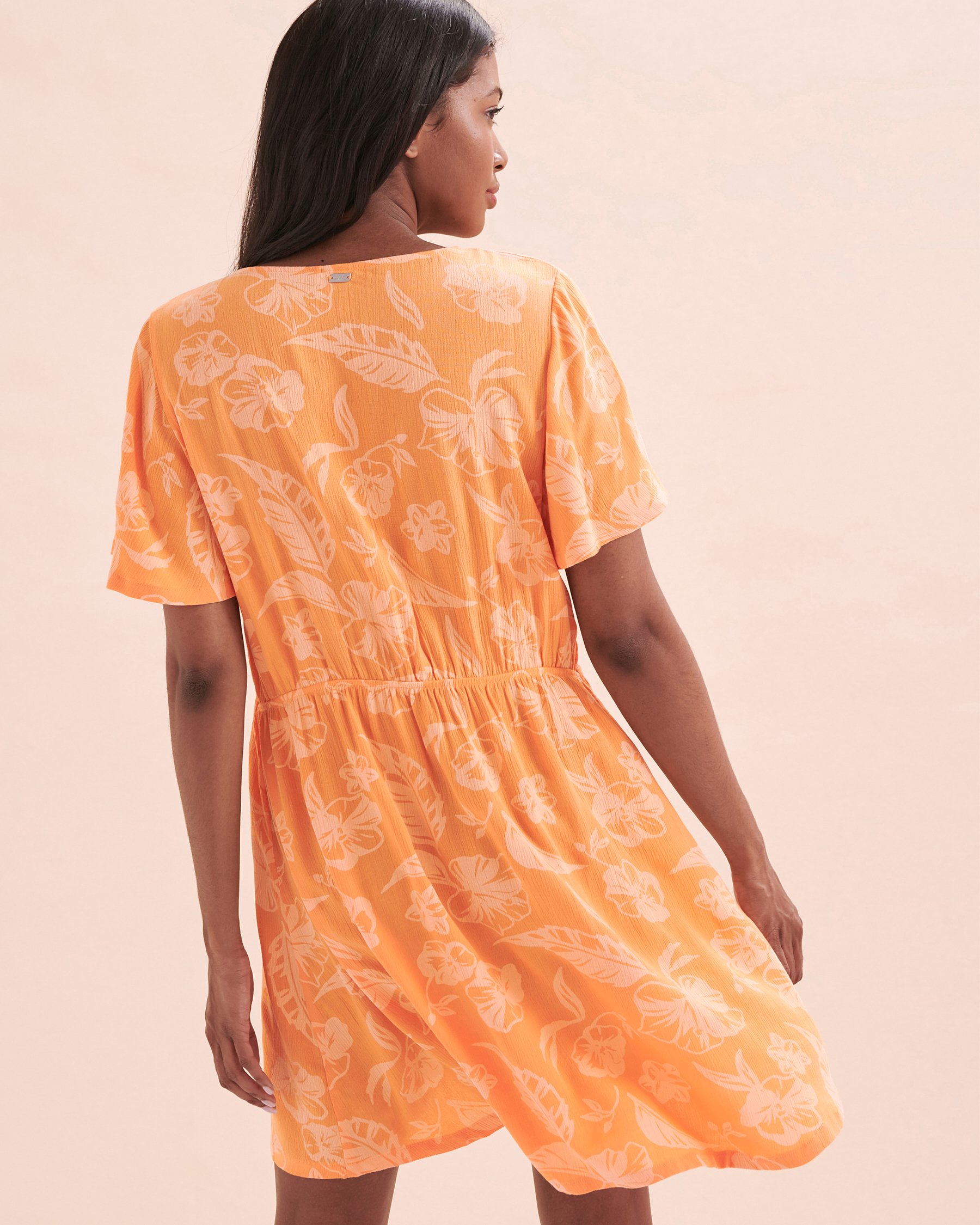 TROPIK Robe courte à fleurs Floral citrouille 02300117 - Voir7