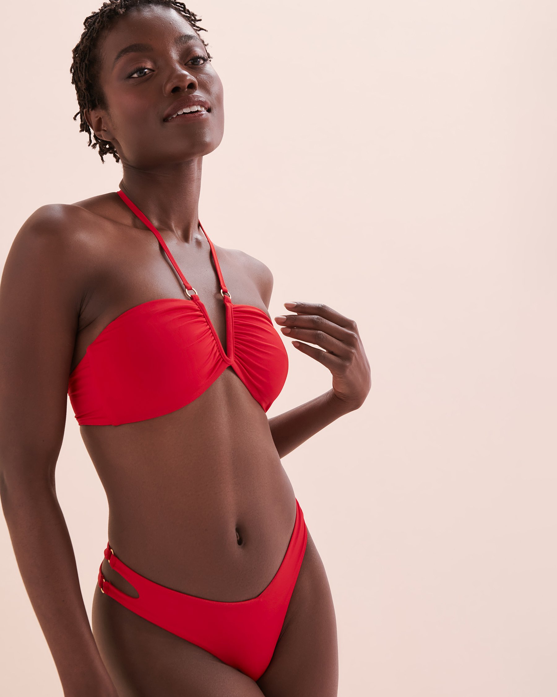SEATONIC V-Wire Bandeau Bikini Top Red 01100285 - View8
