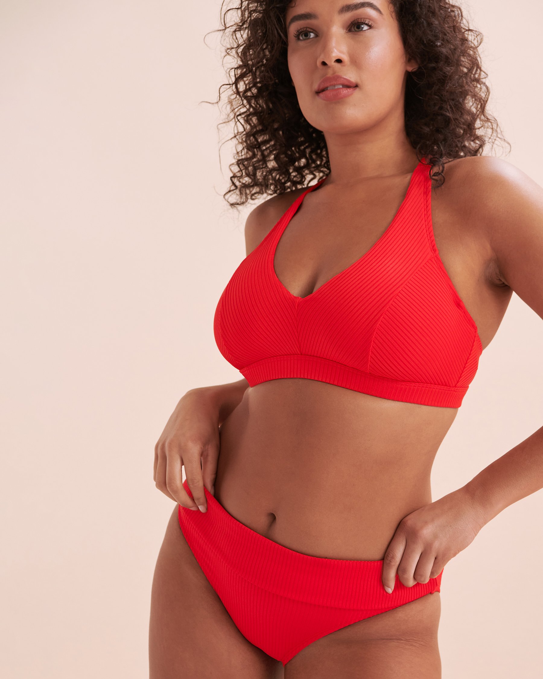 BLEU ROD BEATTIE Haut de bikini à armatures bonnet D-DD Walk The Line Rouge RBWL24350D - View5