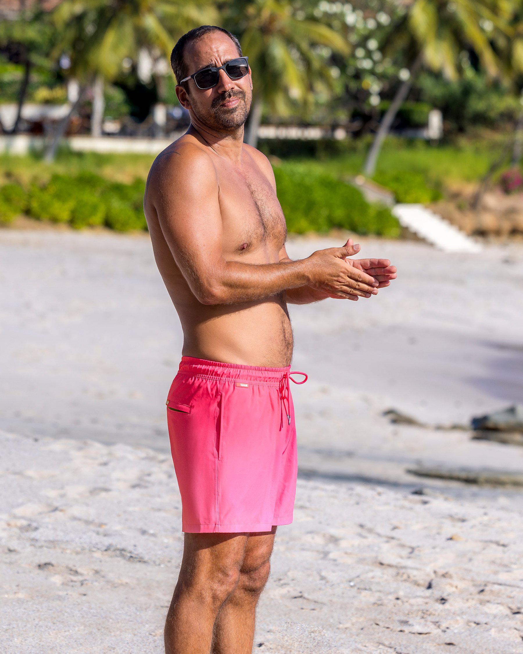 HAMABE Volley Swimsuit with Long Lining Ombre Pink 03100054 - View1
