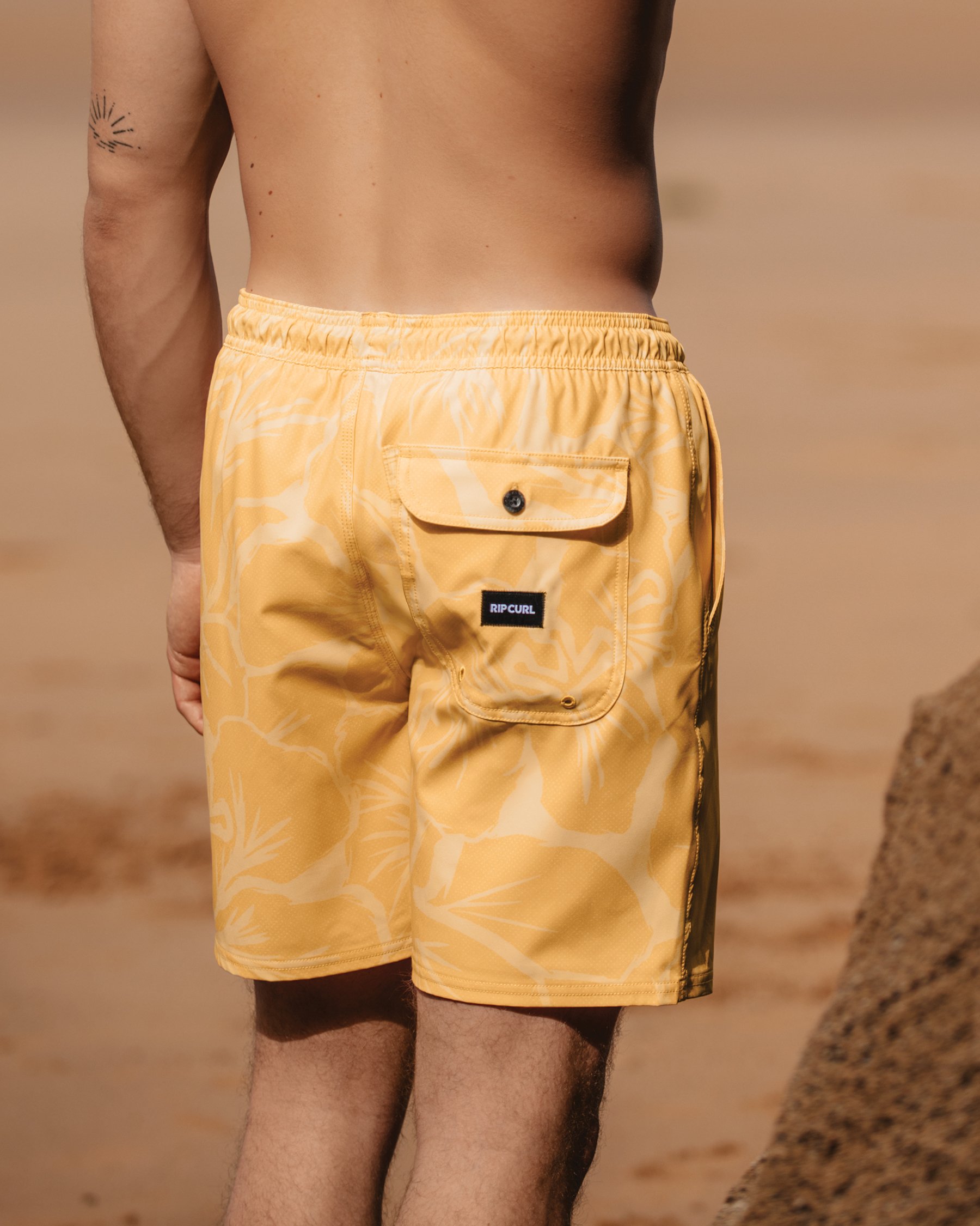RIP CURL AOTS Cody Welsh Volley Swimsuit Yellow 0BPMBO - View2
