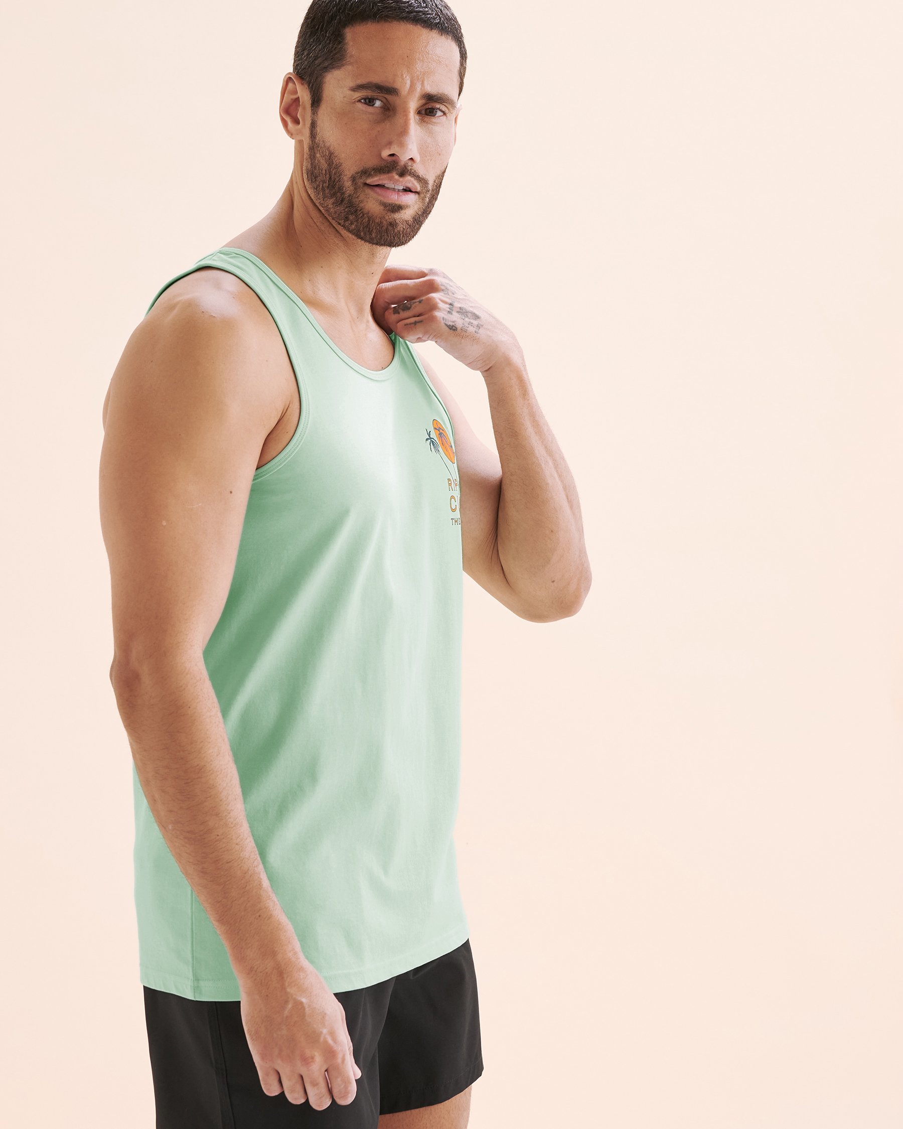 RIP CURL AOTS Cody Welsh Tank Top Aqua Blue 0POMTE - View4
