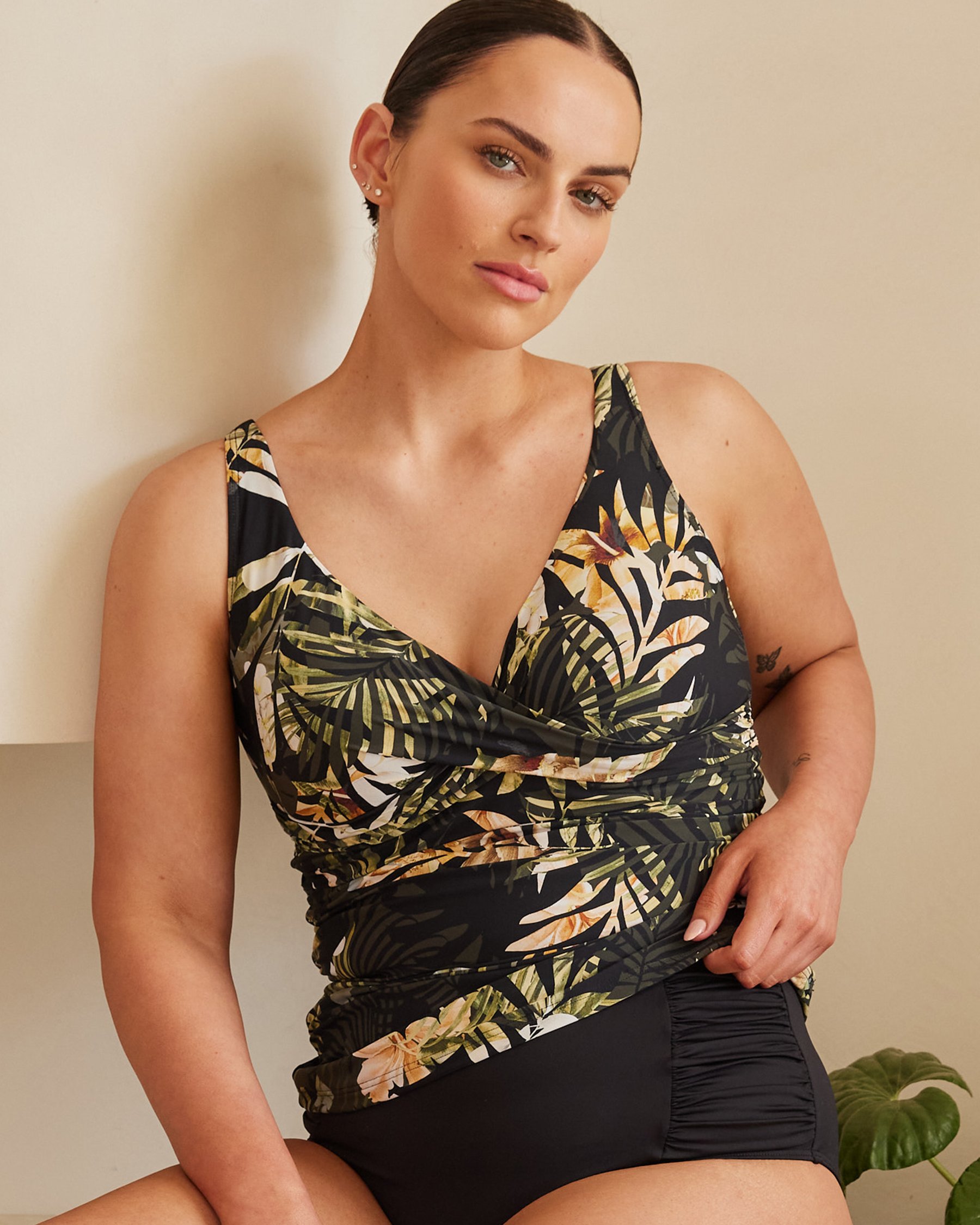 ARTESANDS Bas de bikini taille haute Hues Botticelli Noir AT4705P - Voir2