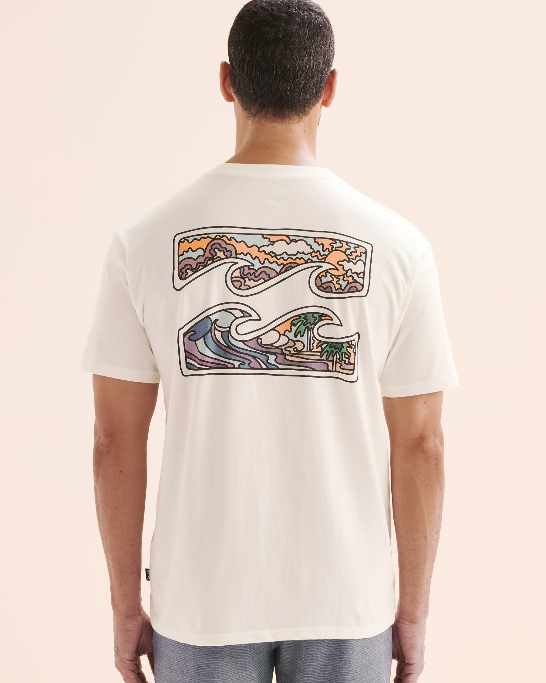 BILLABONG Crayon Wave Premium Short Sleeve T-shirt White 24A353501 - View2
