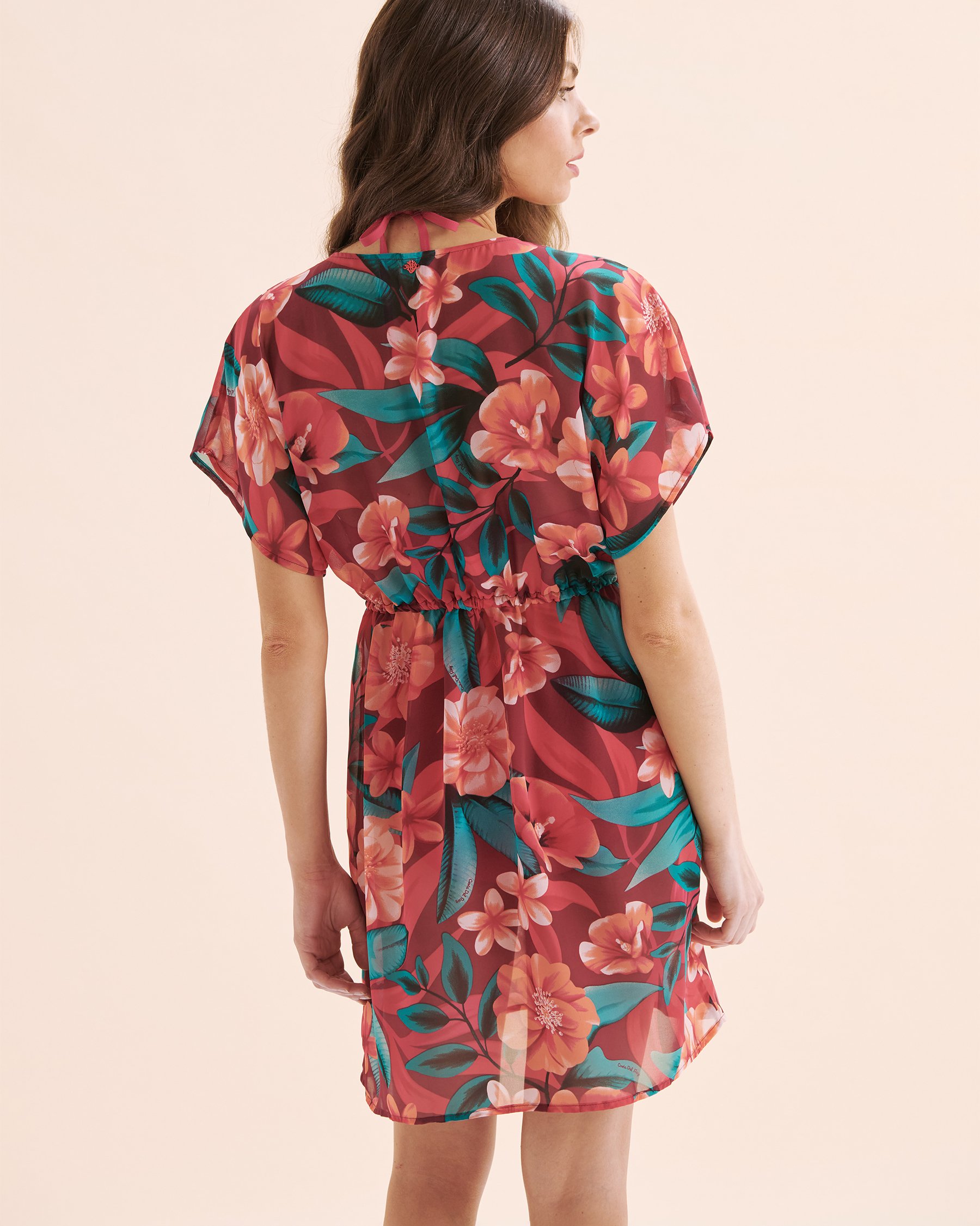 COSTA DEL REY Kimono Chiffon Pink Floral Exotic Mist 02400054 - View6