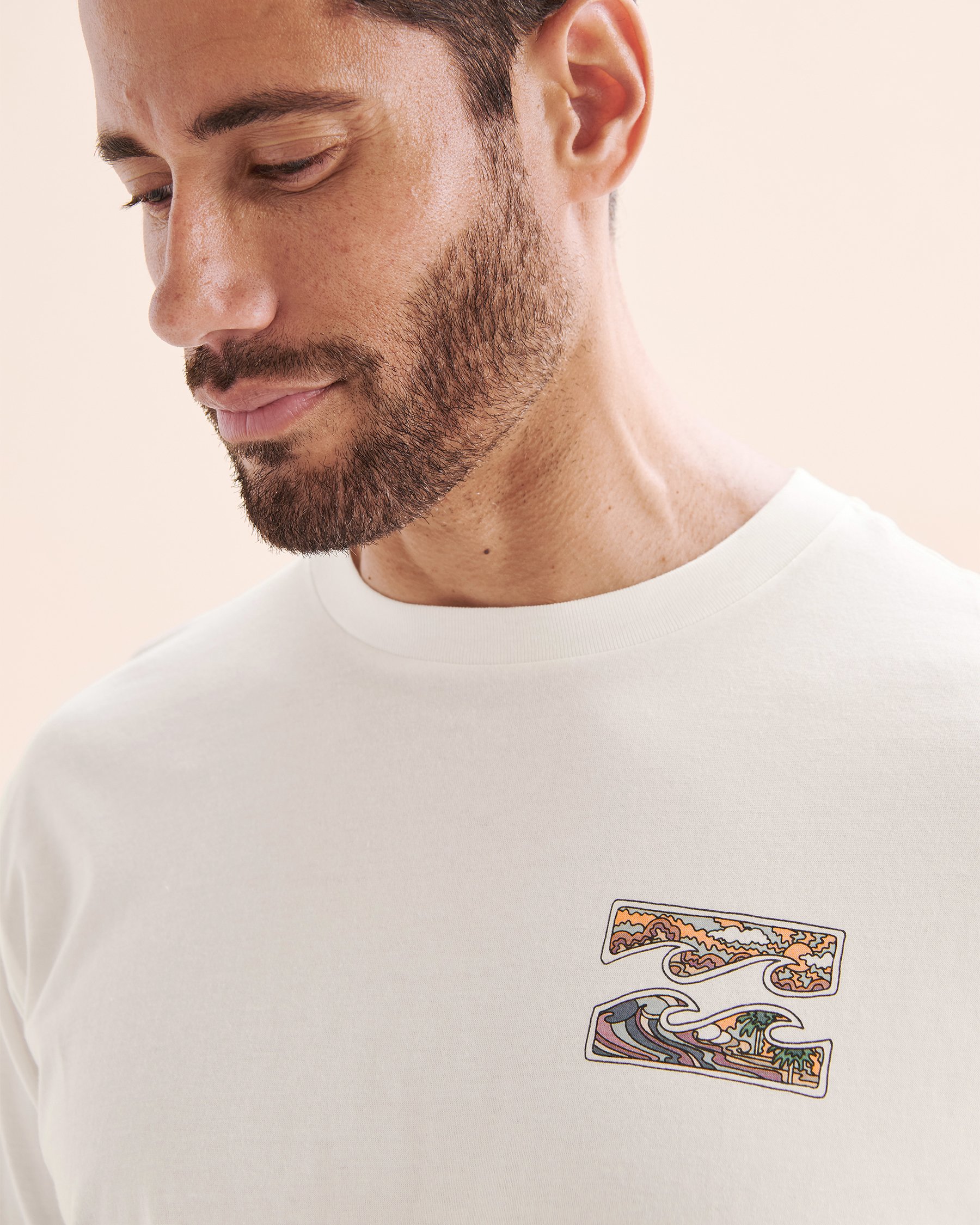 BILLABONG Crayon Wave Premium Short Sleeve T-shirt White 24A353501 - View4