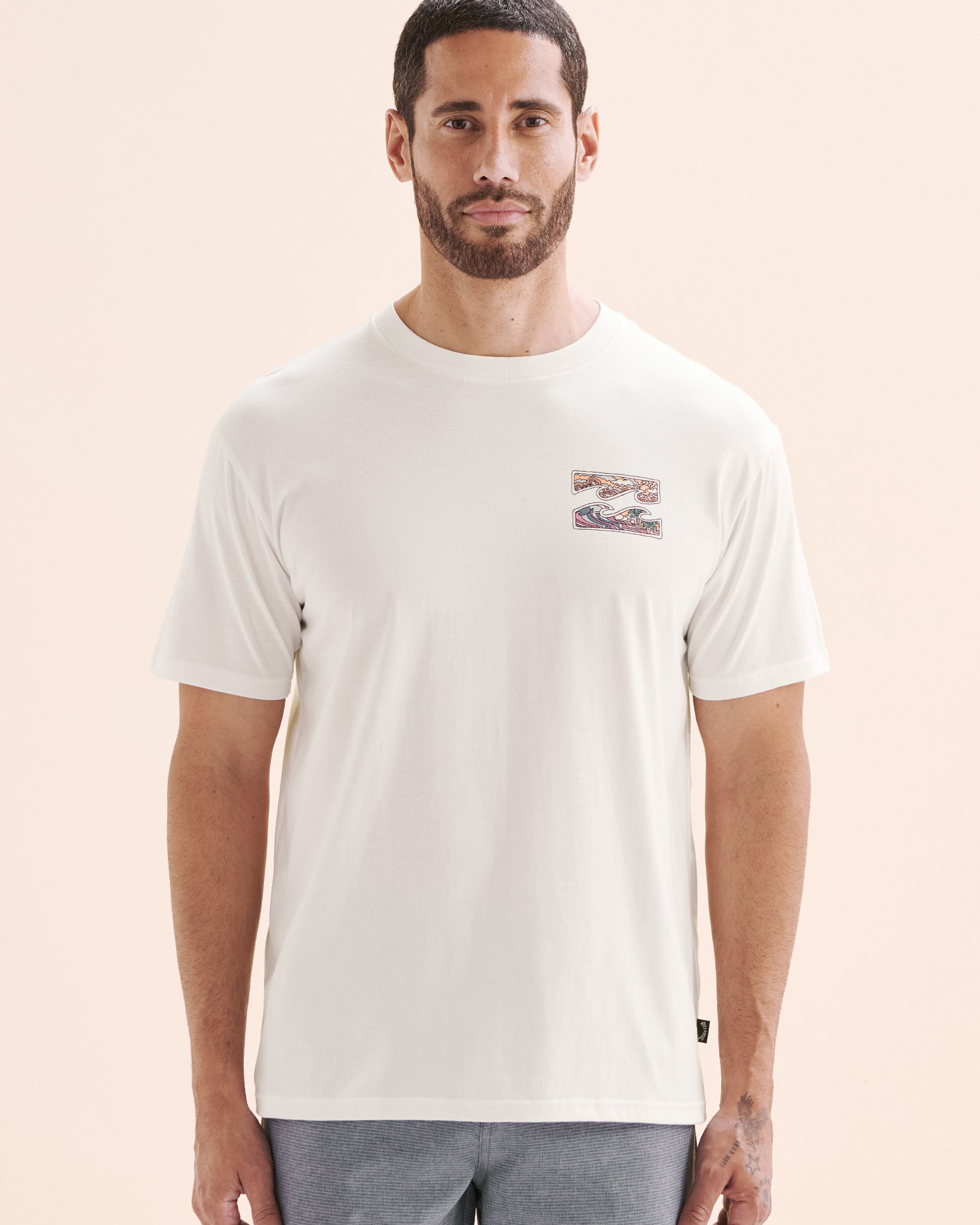 BILLABONG Crayon Wave Premium Short Sleeve T-shirt White 24A353501 - View5