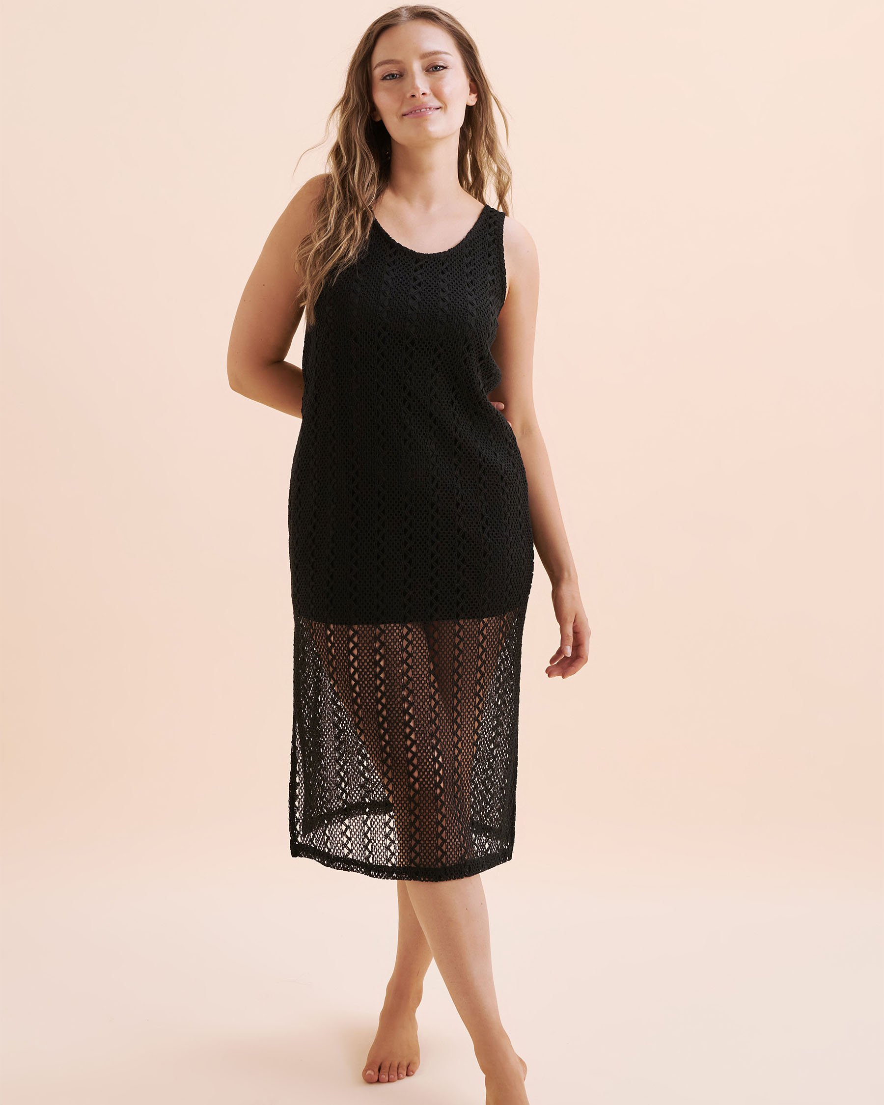 TURQUOISE COUTURE Crochet Dress Black 02300160 - View1