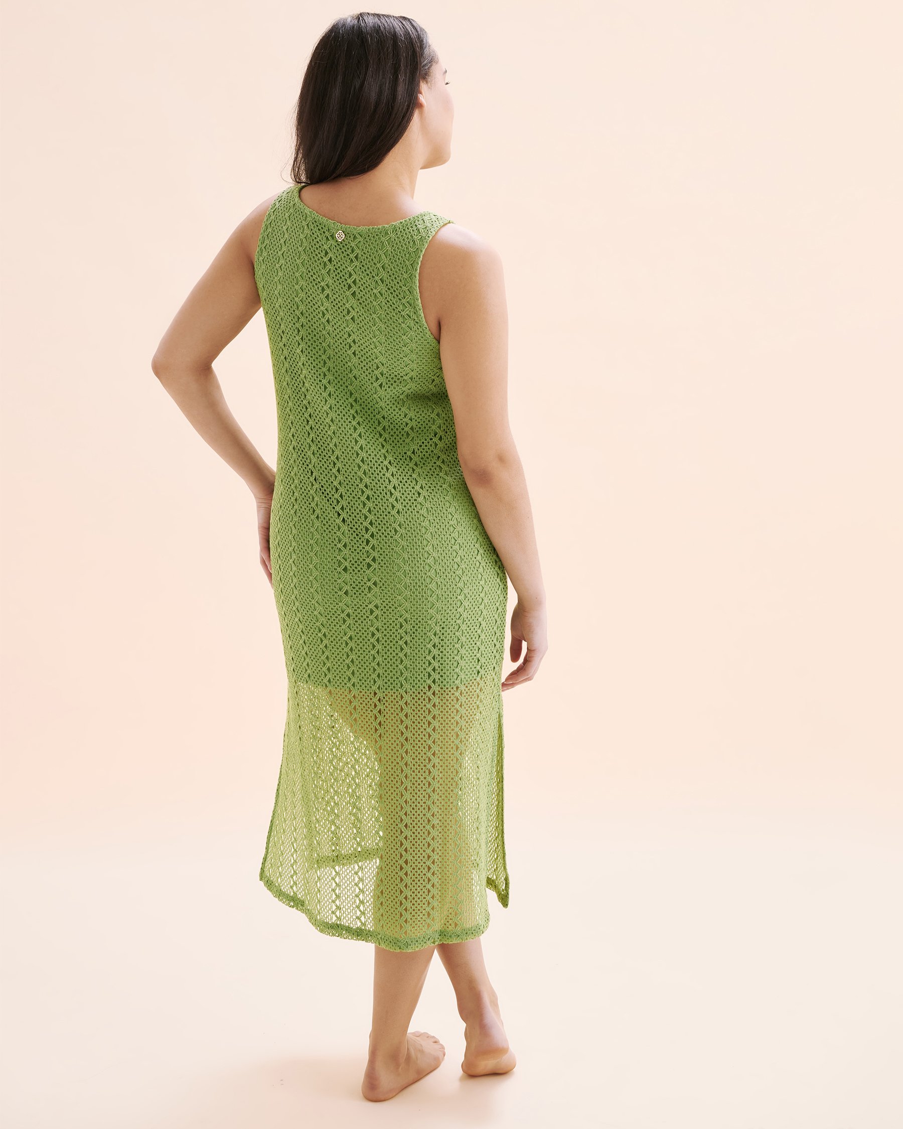 TURQUOISE COUTURE Crochet Dress Jade Green 02300160 - View2