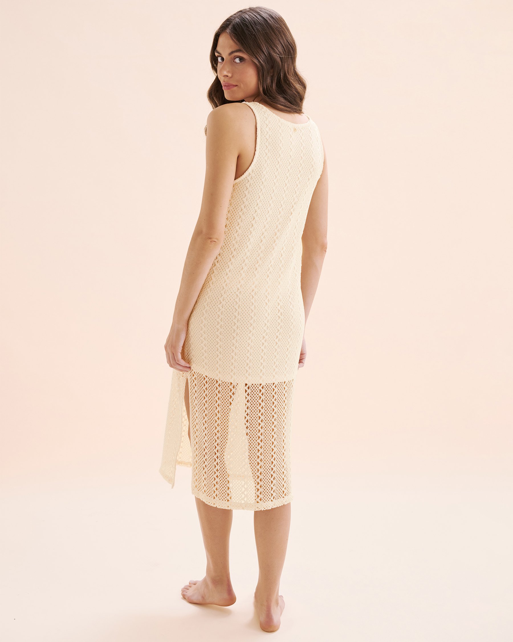 TURQUOISE COUTURE Robe en crochet Beige Jet Stream 02300160 - View6