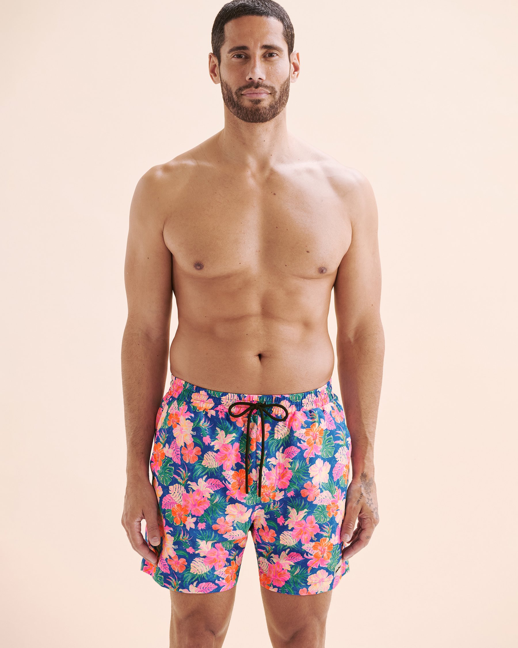 KULANI KINIS Electric Palms Volley Swimsuit Blue TRUNK110ELPA - View12