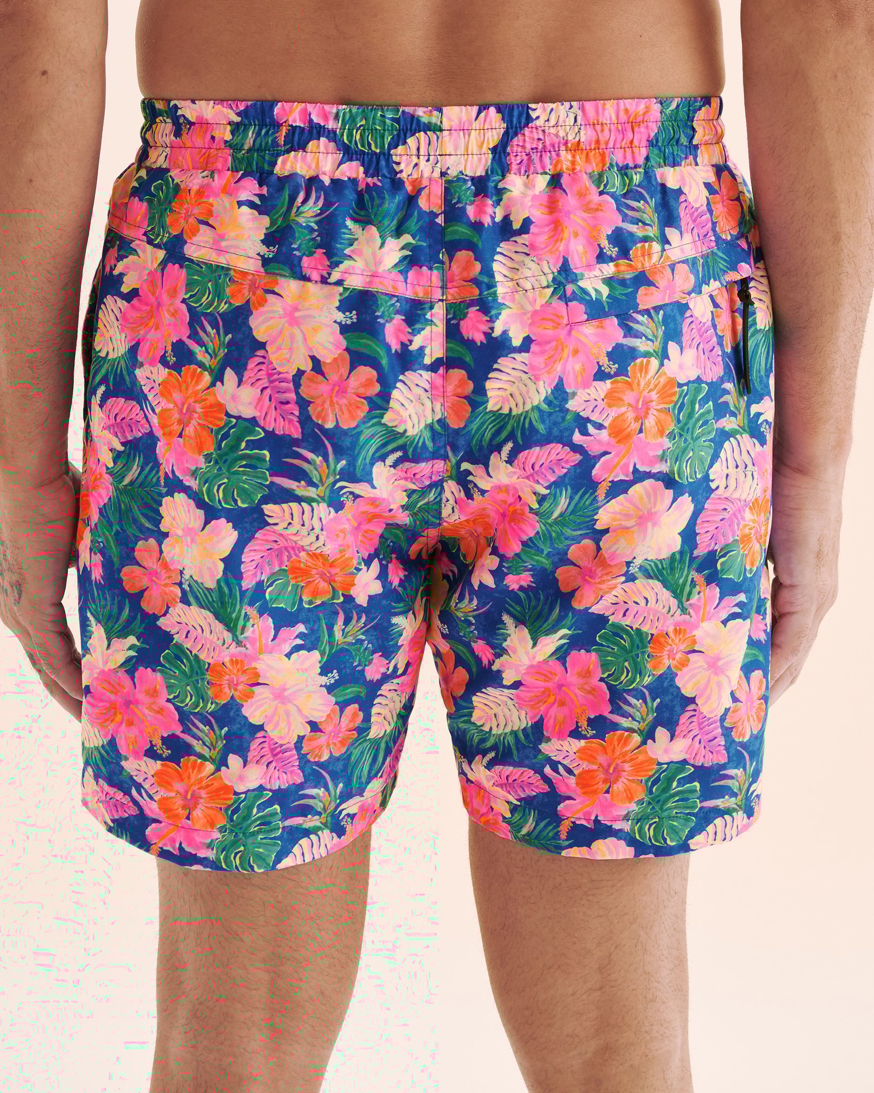 KULANI KINIS Electric Palms Volley Swimsuit Blue TRUNK110ELPA - View9