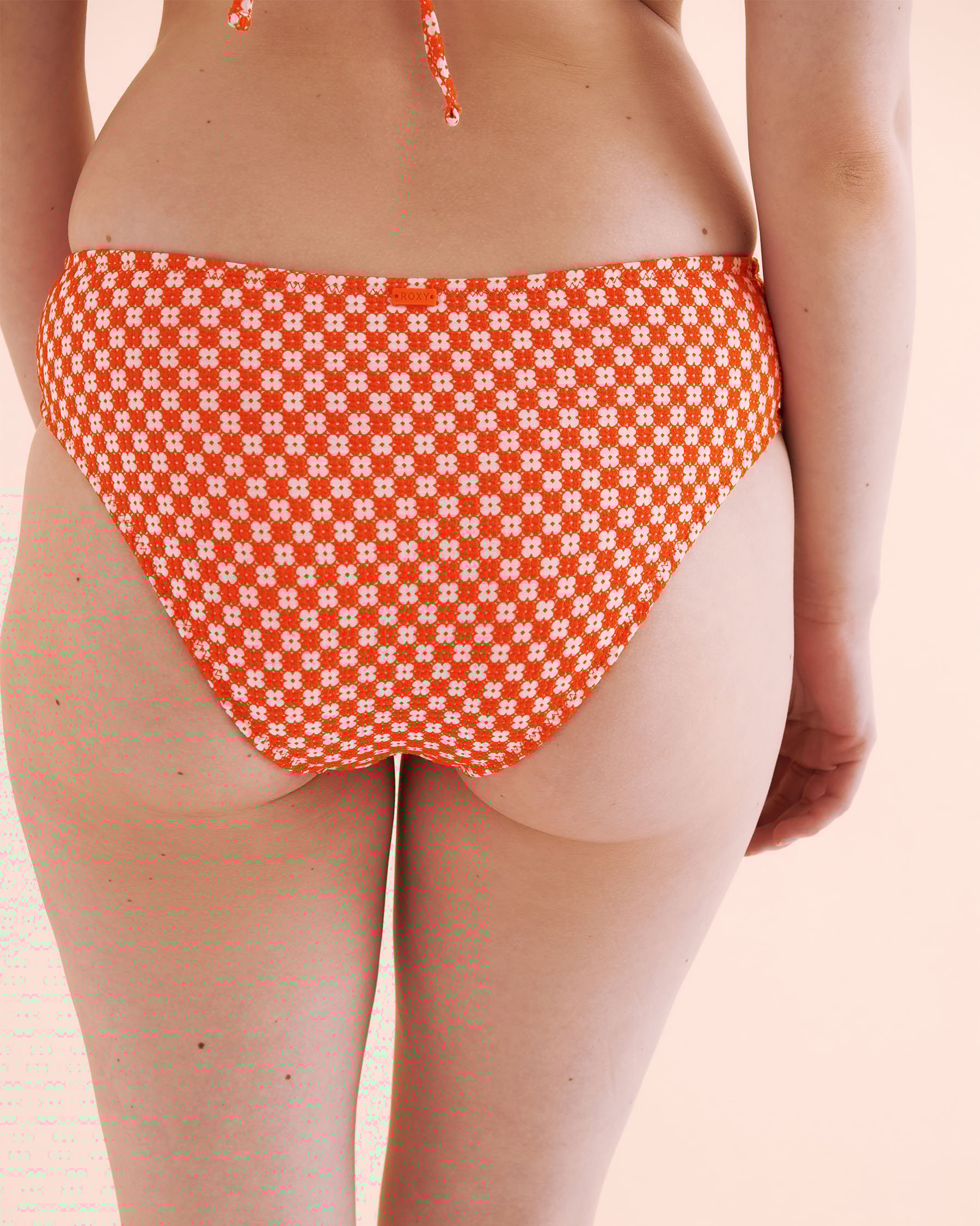 ROXY Flower Power Retro Mid Rise Bikini Bottom Red 434002955 - View5