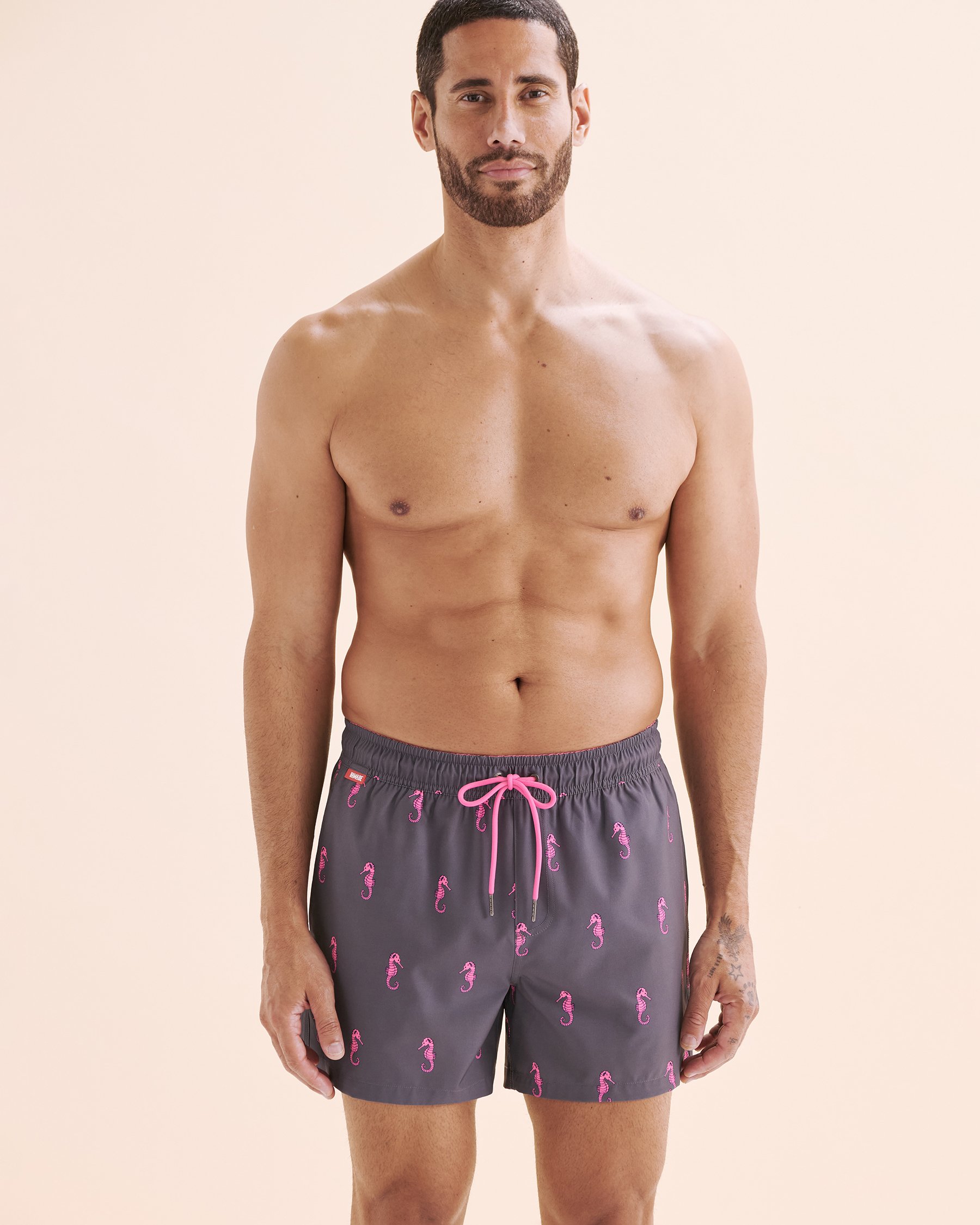 HAMABE Maillot volley avec doublure confort Hippocampe rose 03100053 - View6