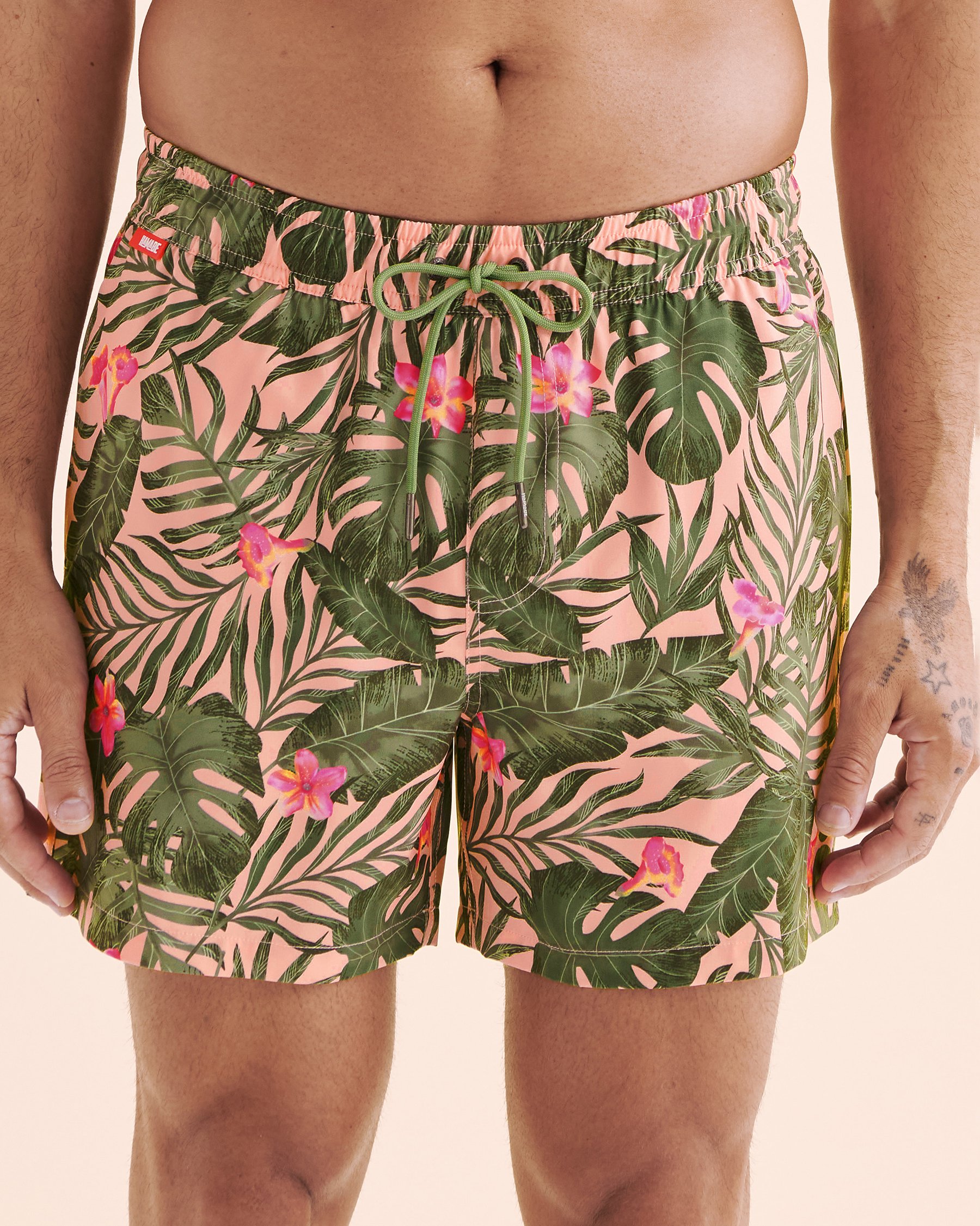 HAMABE Maillot volley avec doublure compressive Rose tropical 03100054 - View3
