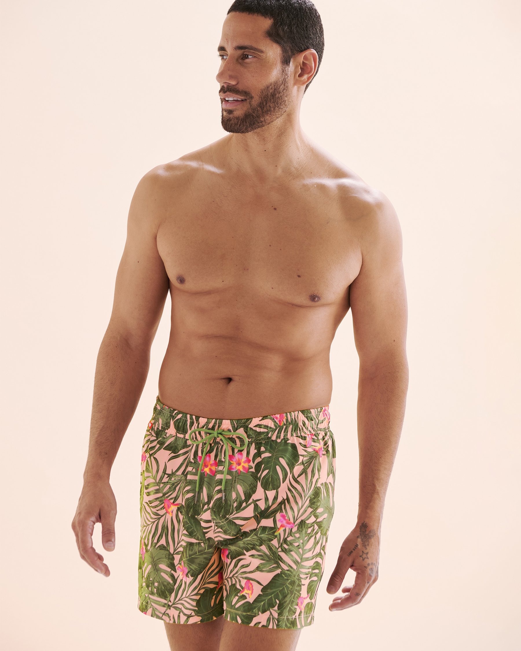 HAMABE Maillot volley avec doublure compressive Rose tropical 03100054 - View6