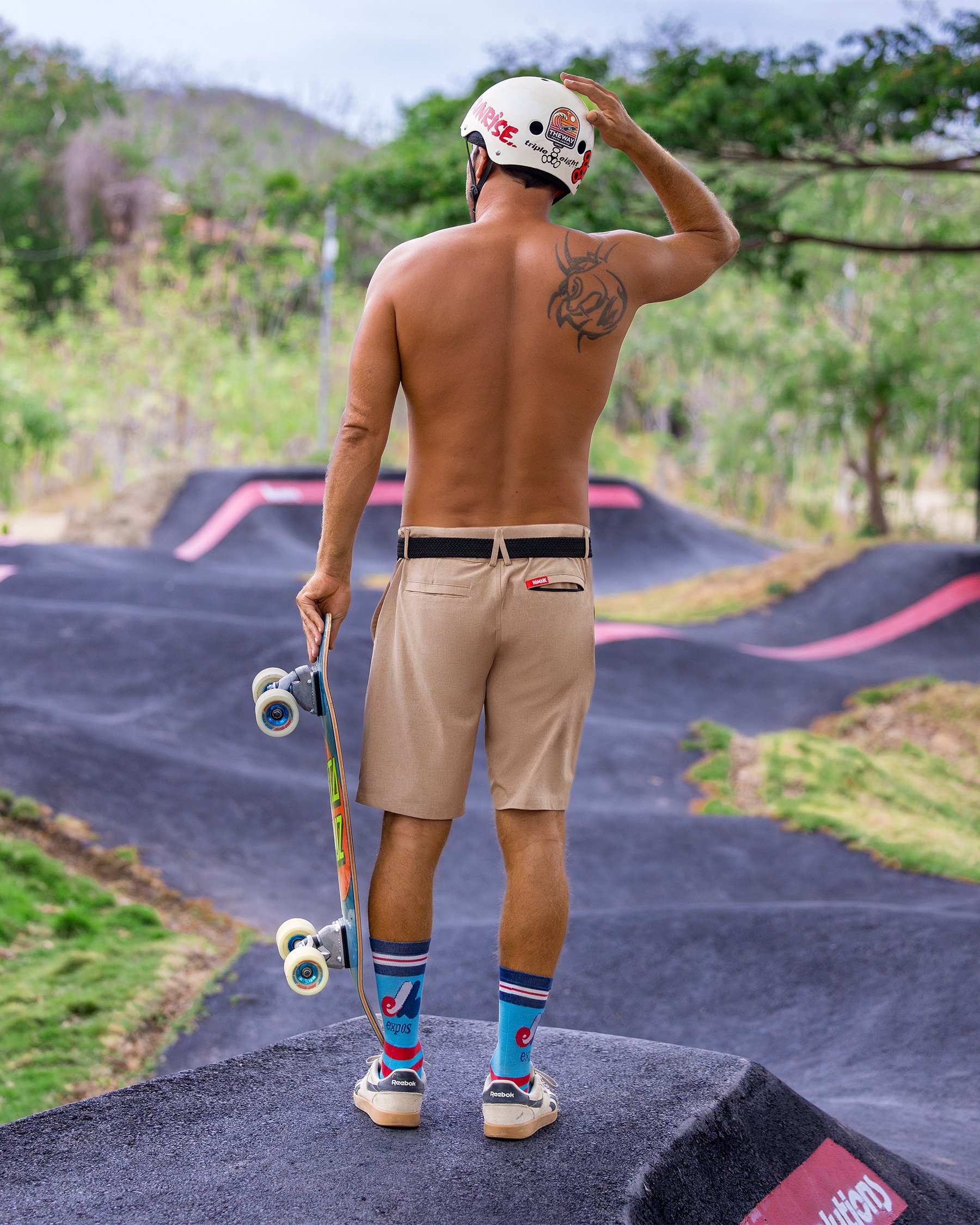 HAMABE Short hybride Khaki clair 03100038 - View3