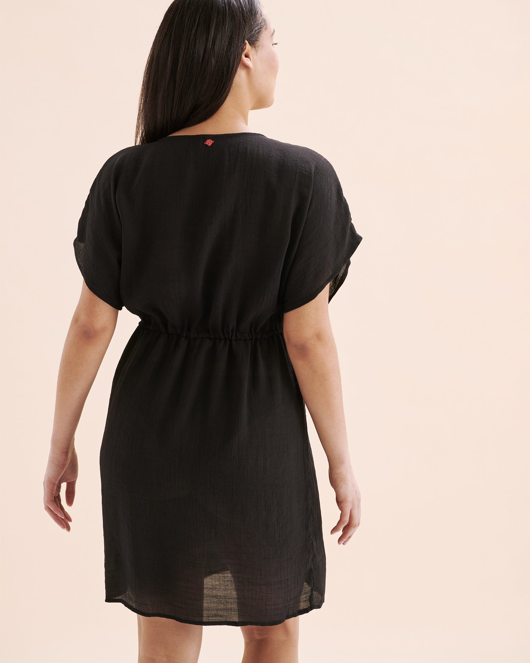 COSTA DEL REY Kimono en voile Noir 02400050 - View2