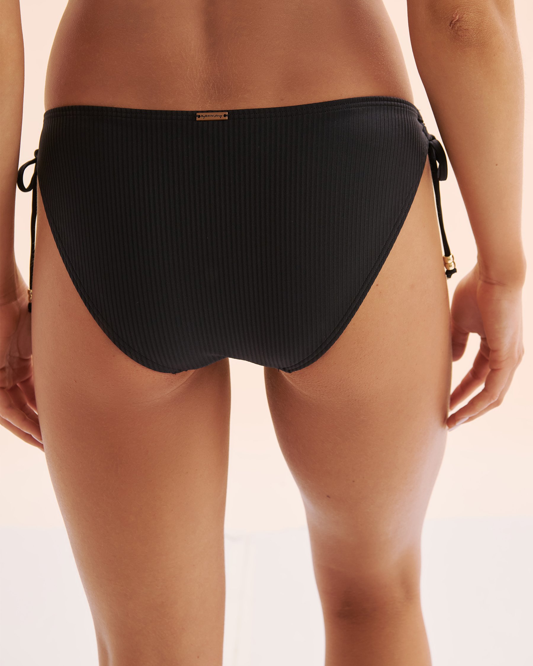 MY BIKINI STORY Malibu Shiny Bikini Bottom Black 01300447 - View2