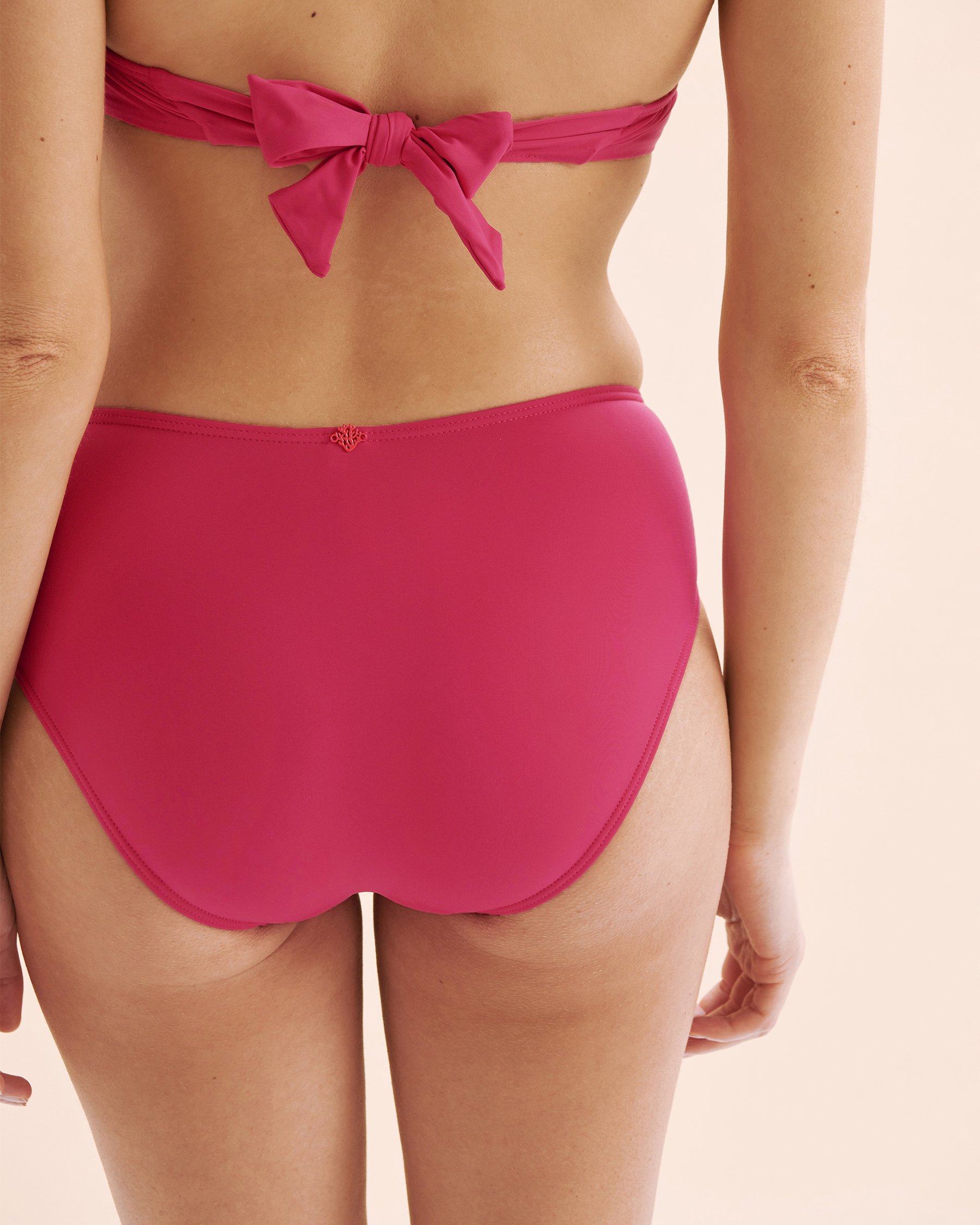 COSTA DEL REY Mid Rise Bikini Bottom Cherry Pink 01300436 - View5