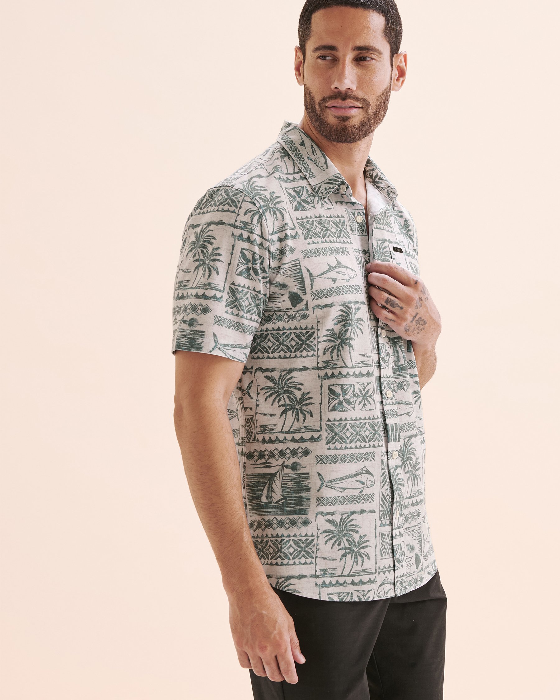 O'NEILL Chemise hawaïenne à manches courtes Trvlr Upf Traverse Blanc SP5104104 - Voir1