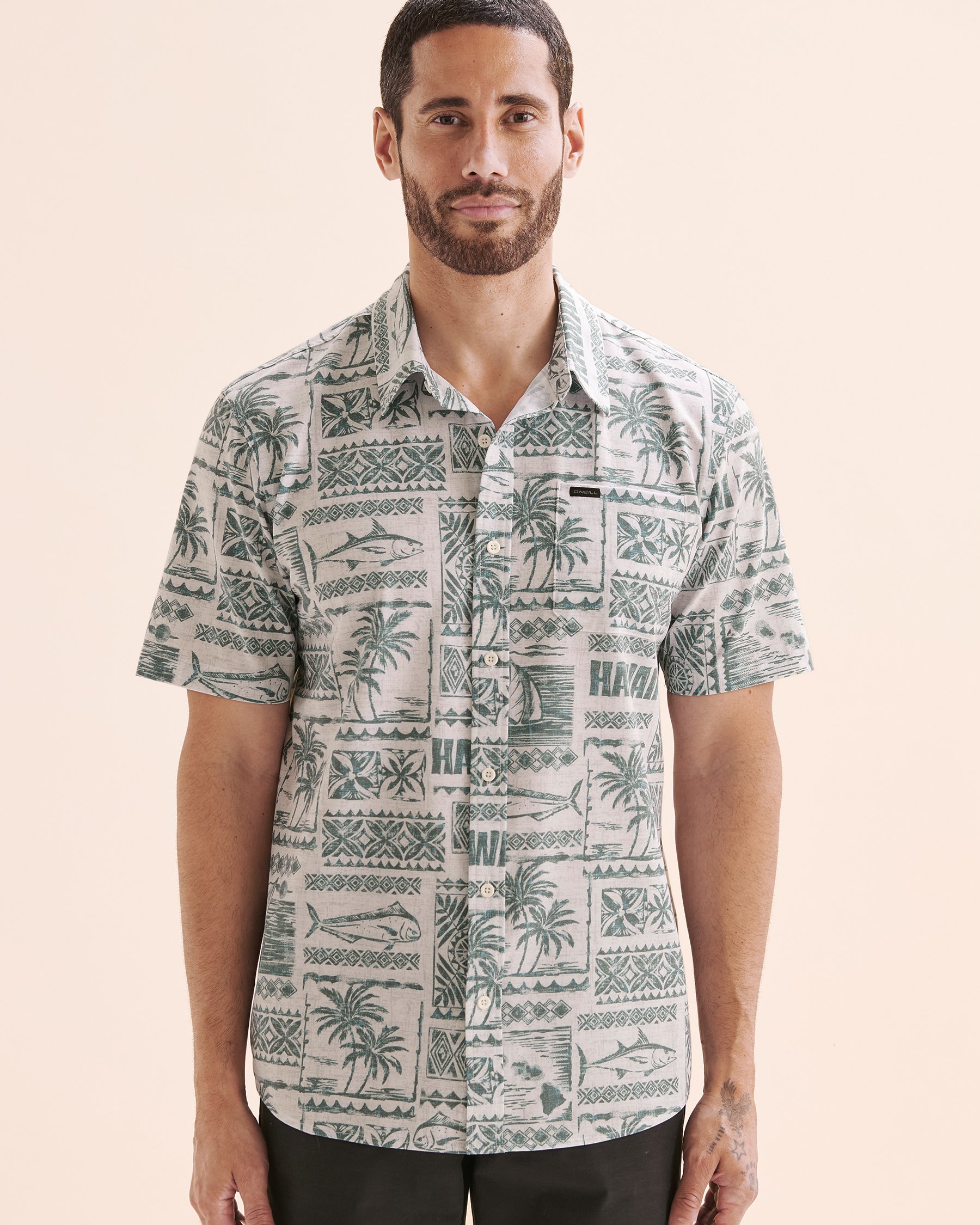 O'NEILL Chemise hawaïenne à manches courtes Trvlr Upf Traverse Blanc SP5104104 - Voir4