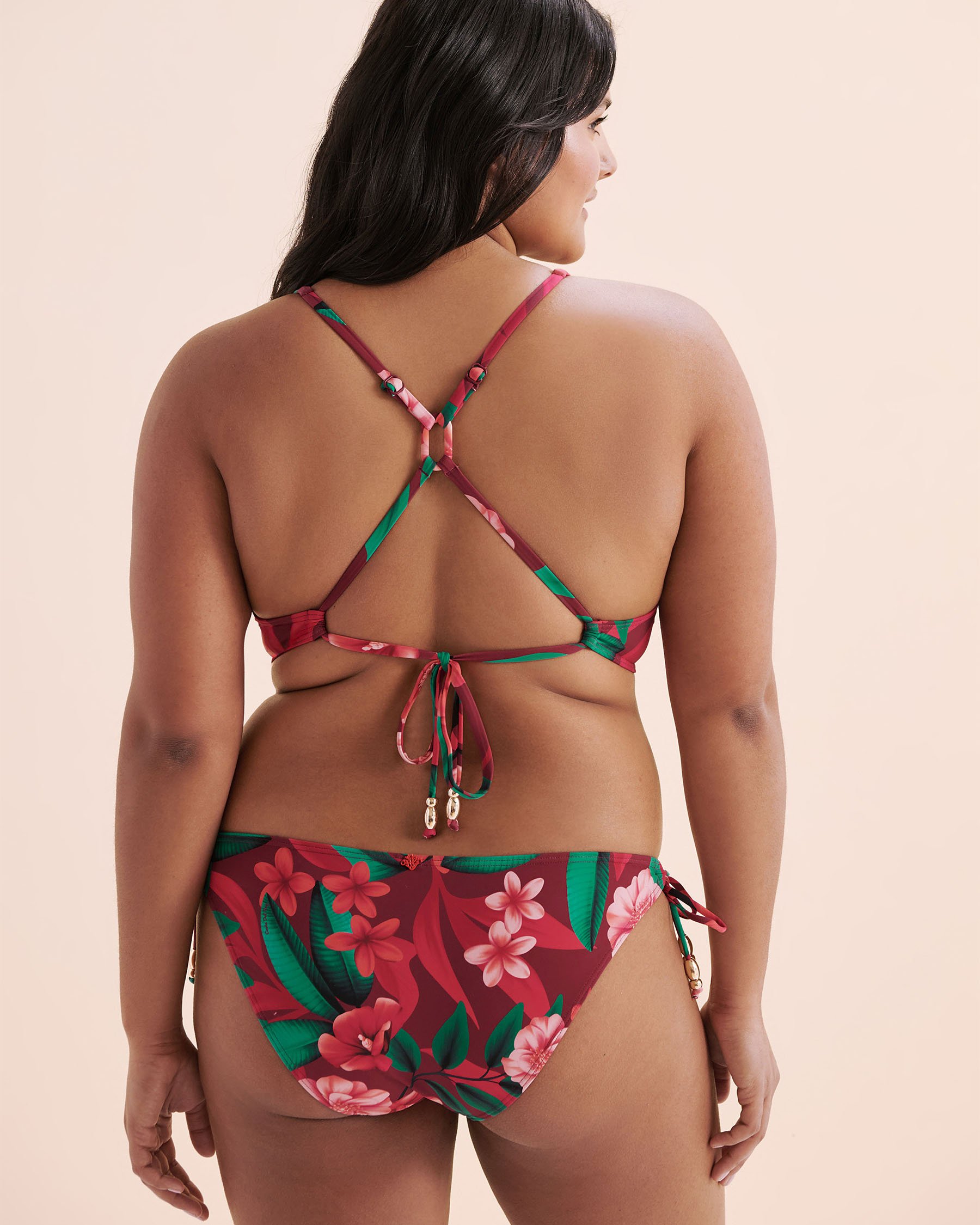 COSTA DEL REY Haut de bikini plongeant Floral rose 01100412 - Voir9
