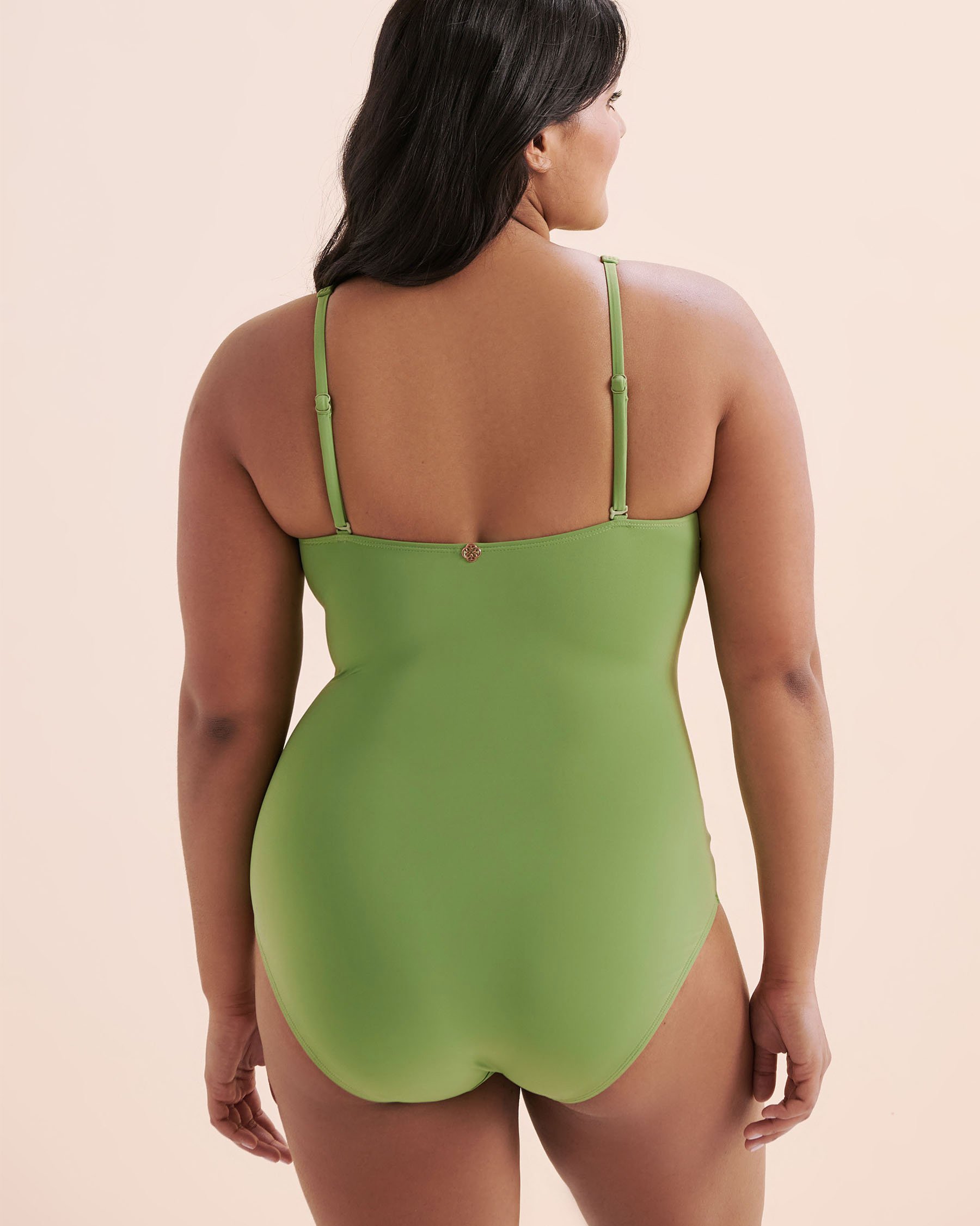 TURQUOISE COUTURE Maillot une-pièce plongeant Vert Jade 01400101 - Voir6