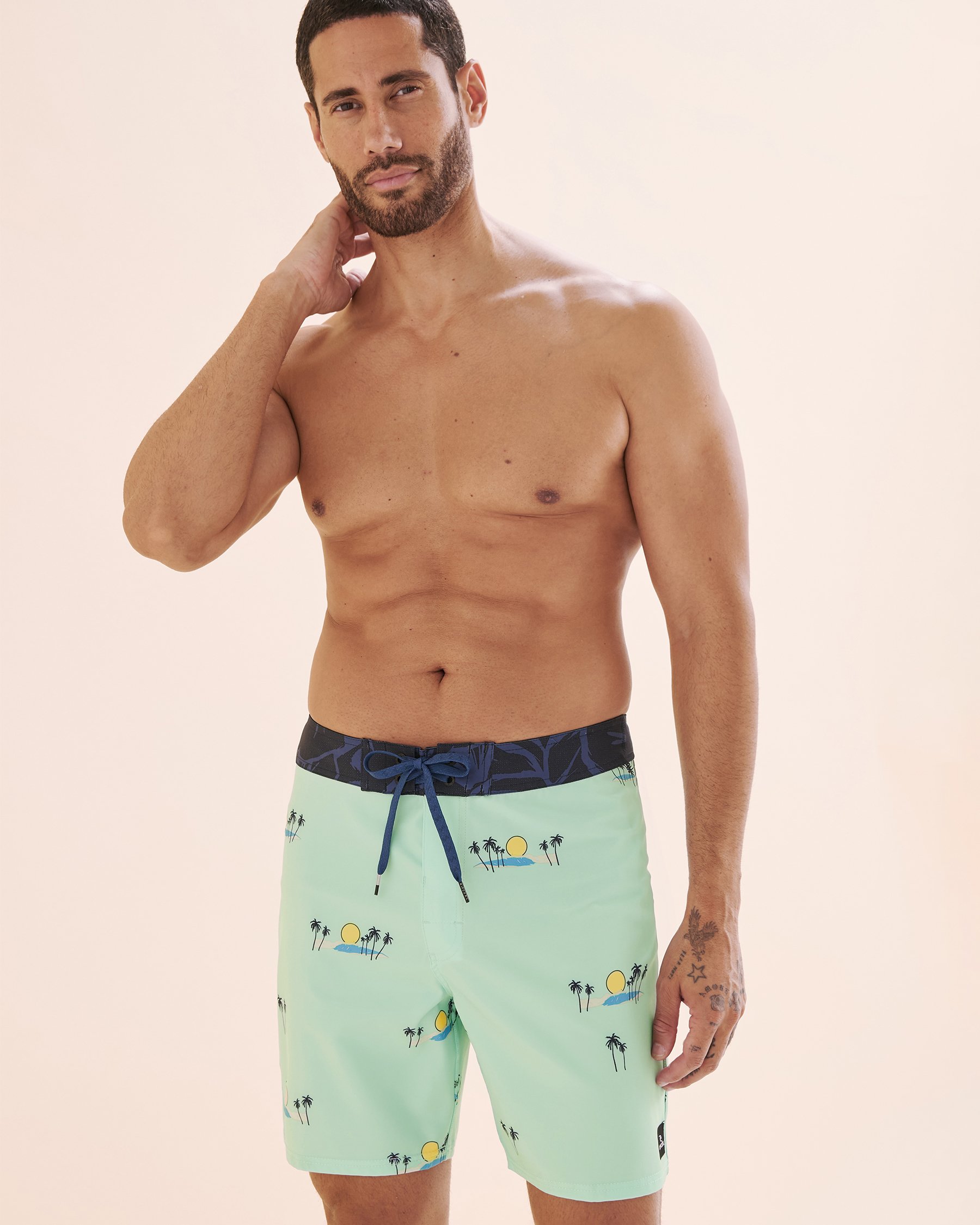 RIP CURL Short AOTS Mirage Cody Welsh Bleu Aqua 0BKMBO - View4