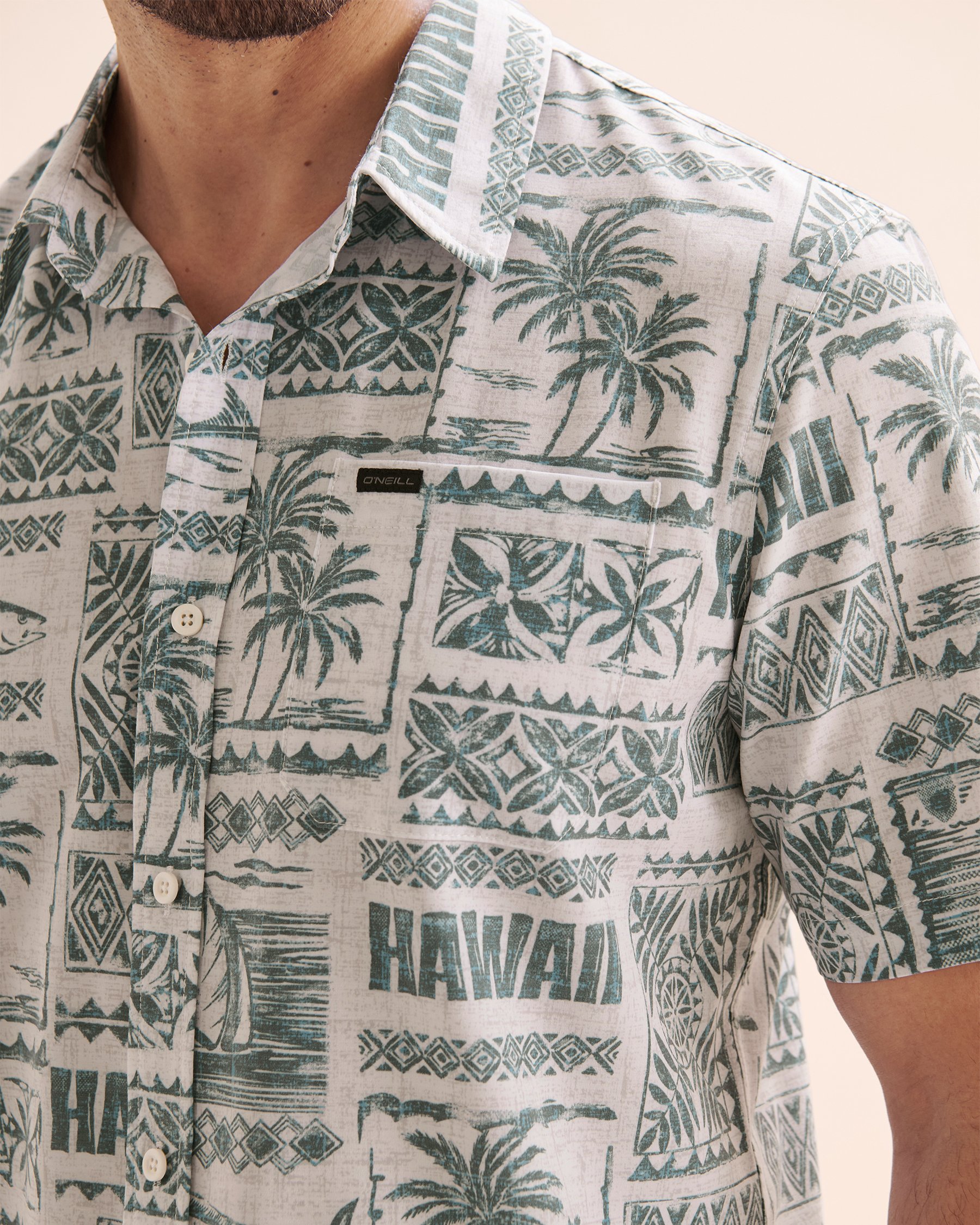 O'NEILL Trvlr Upf Traverse Hawai Short Sleeve Shirt White SP5104104 - View3