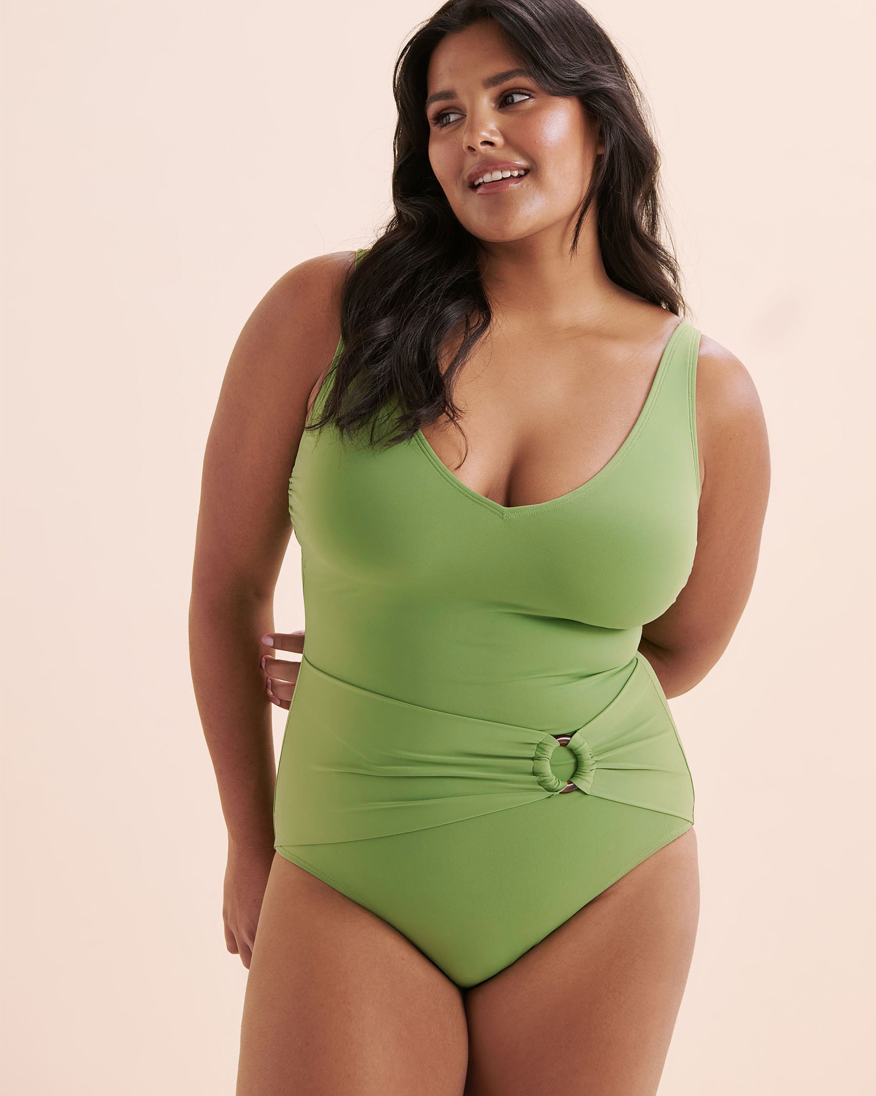 TURQUOISE COUTURE Maillot une-pièce plongeant Vert Jade 01400101 - View5