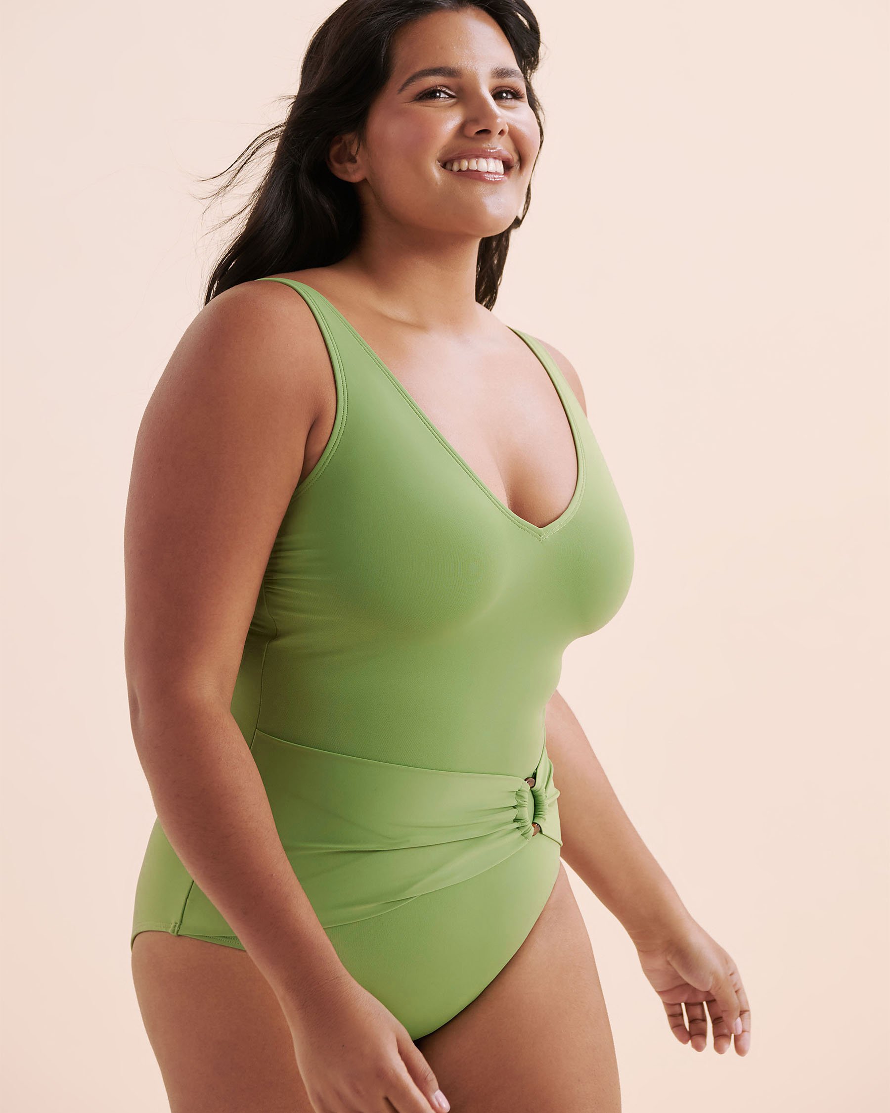 TURQUOISE COUTURE Maillot une-pièce plongeant Vert Jade 01400101 - View9