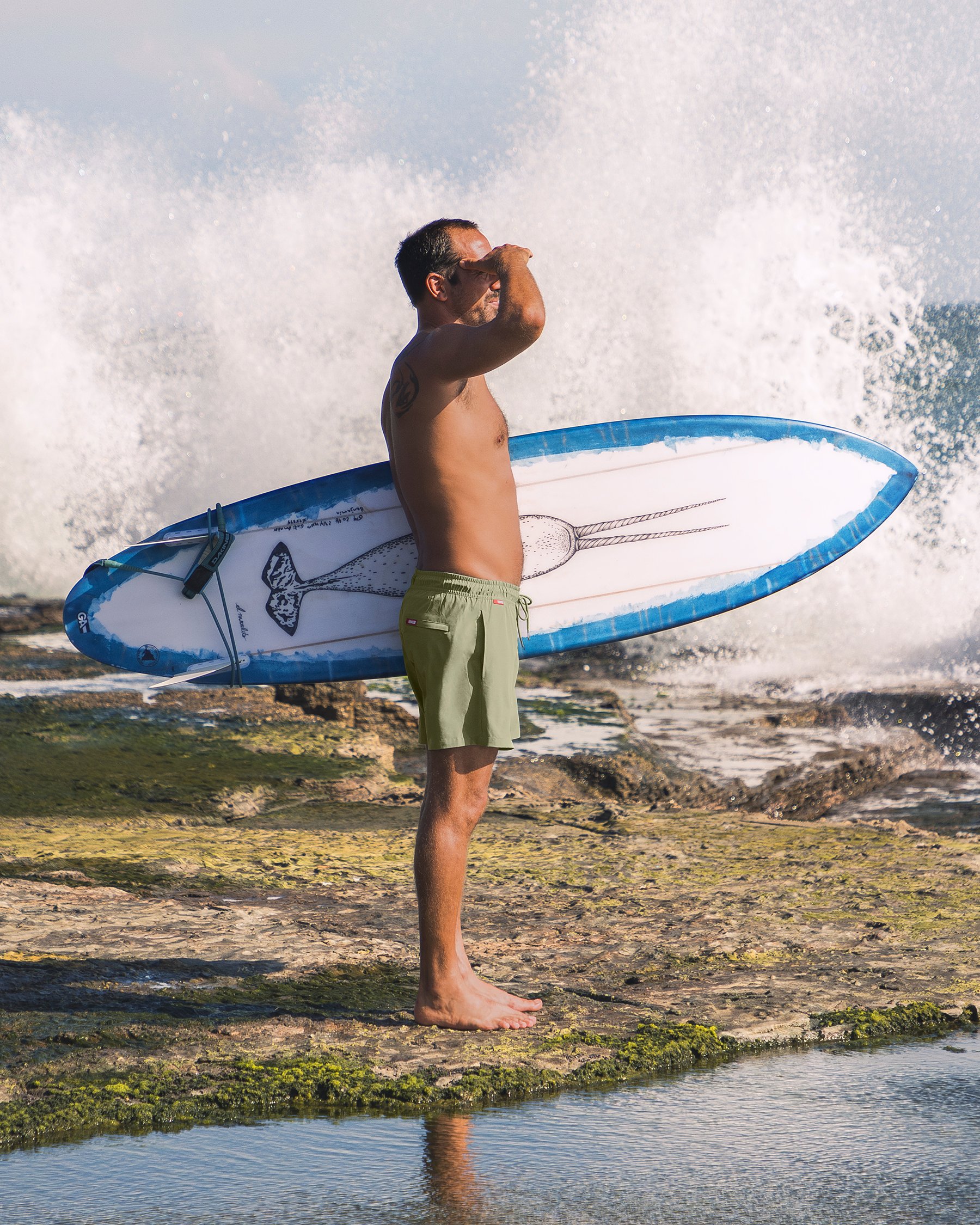 HAMABE Maillot volley avec doublure confort Vert mer 03100053 - Voir1