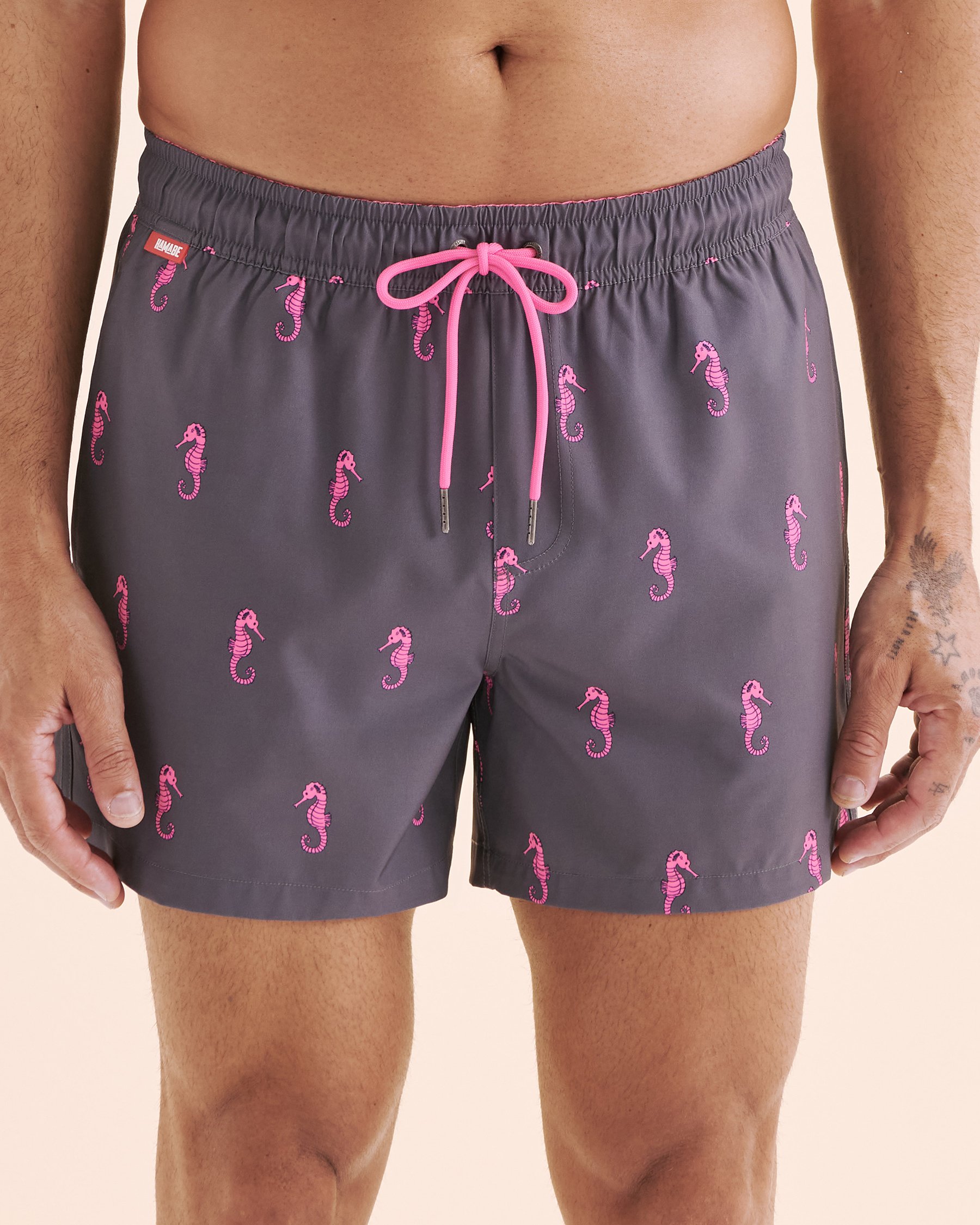 HAMABE Maillot volley avec doublure confort Hippocampe rose 03100053 - View1