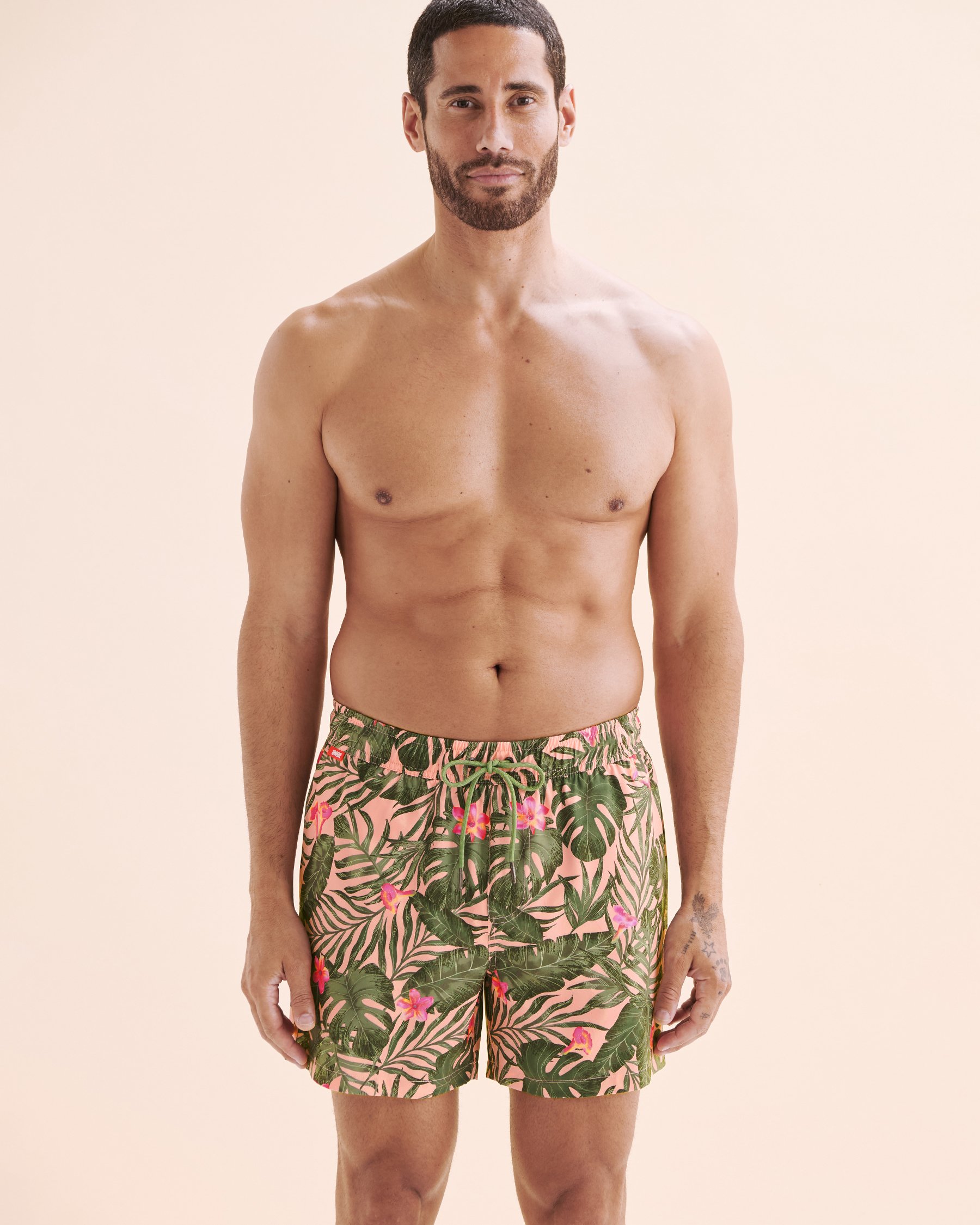 HAMABE Maillot volley avec doublure compressive Rose tropical 03100054 - View7