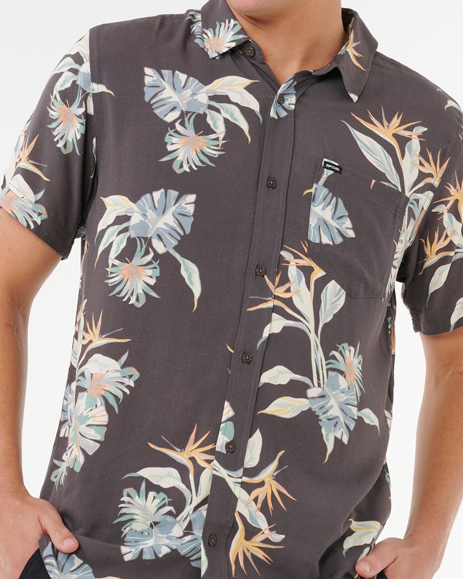 RIP CURL Chemise à manches courtes Fun Times Noir 05HMSH - View4